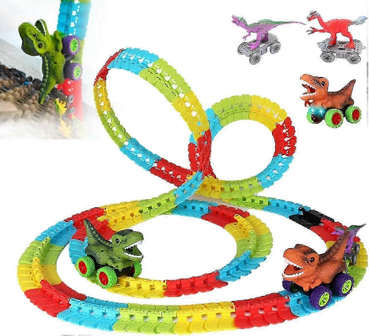 Dino Swift Anti Gravity, Dino Swift Car Track Set, The Anti-Gravity Dinosaur Car with Lights and Music, 360° Electric Climbing Variable Trac
