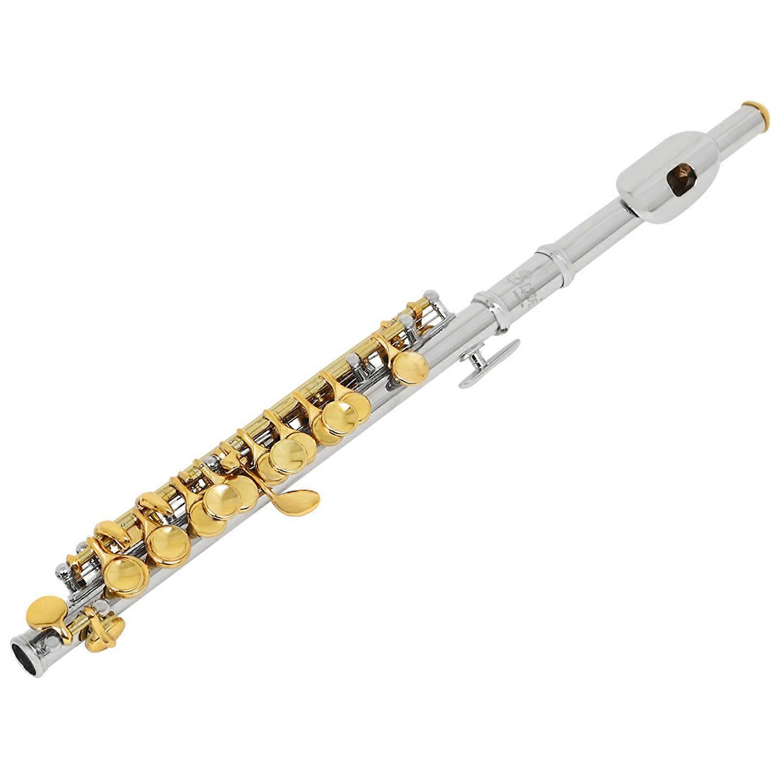 High Quality Brass C Key Flute Silver Plated Nice Sound Piccolo With Padded for Concerts and Performances Multicolor