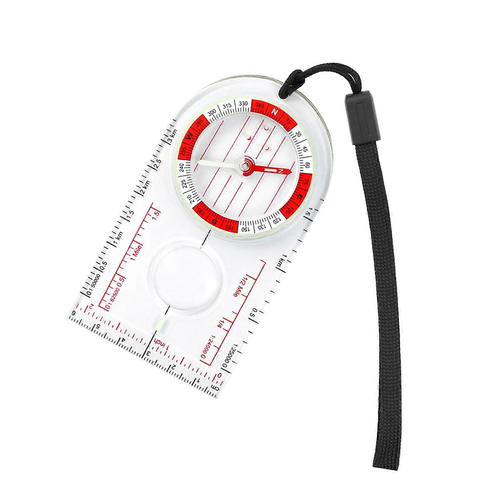 Professional Map Scale Compasses Outdoor Orienteering Compasses Plastic Compasses Map Ruler Camping Navigation Tool Multicolor