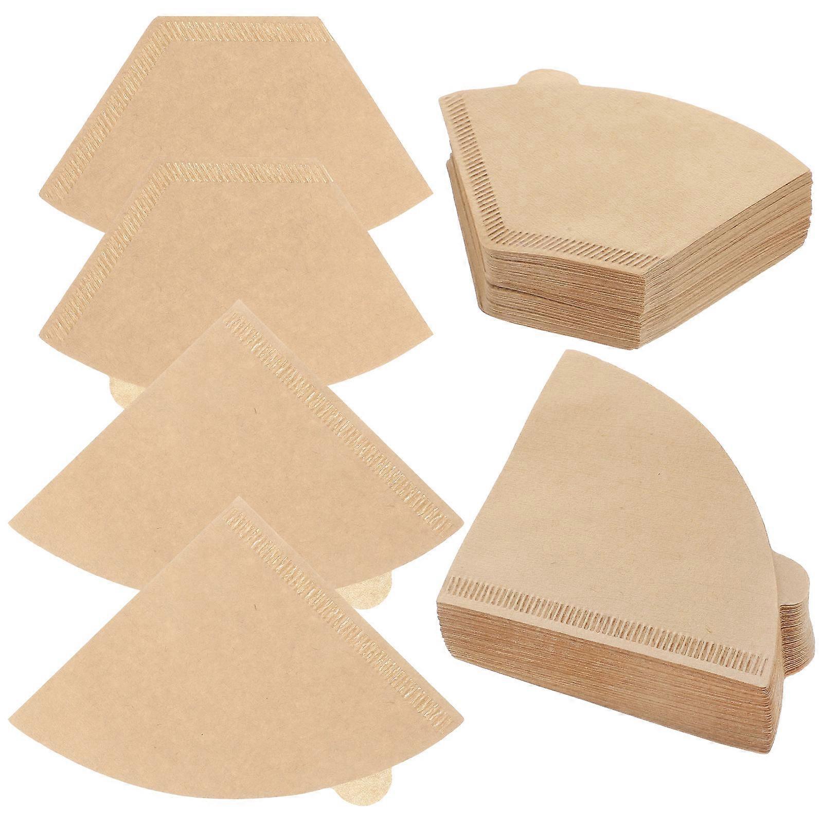 200pcs Coffee Paper Filters Cone Paper Coffee Filter Disposable Drippers(Random style)