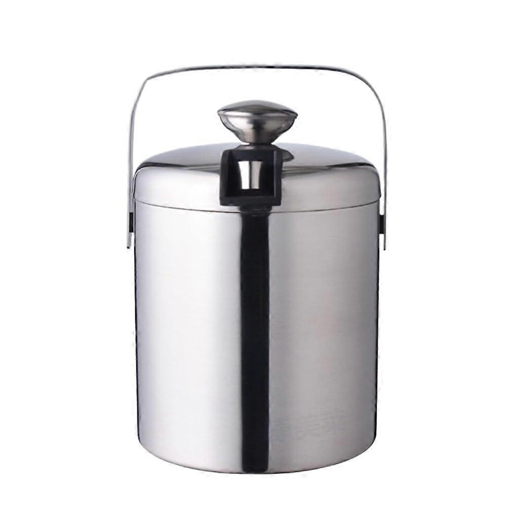 Stainless Steel Ice Bucket with Handle for Beer, Champagne and Wine, 14x22.5cm Bar Tool