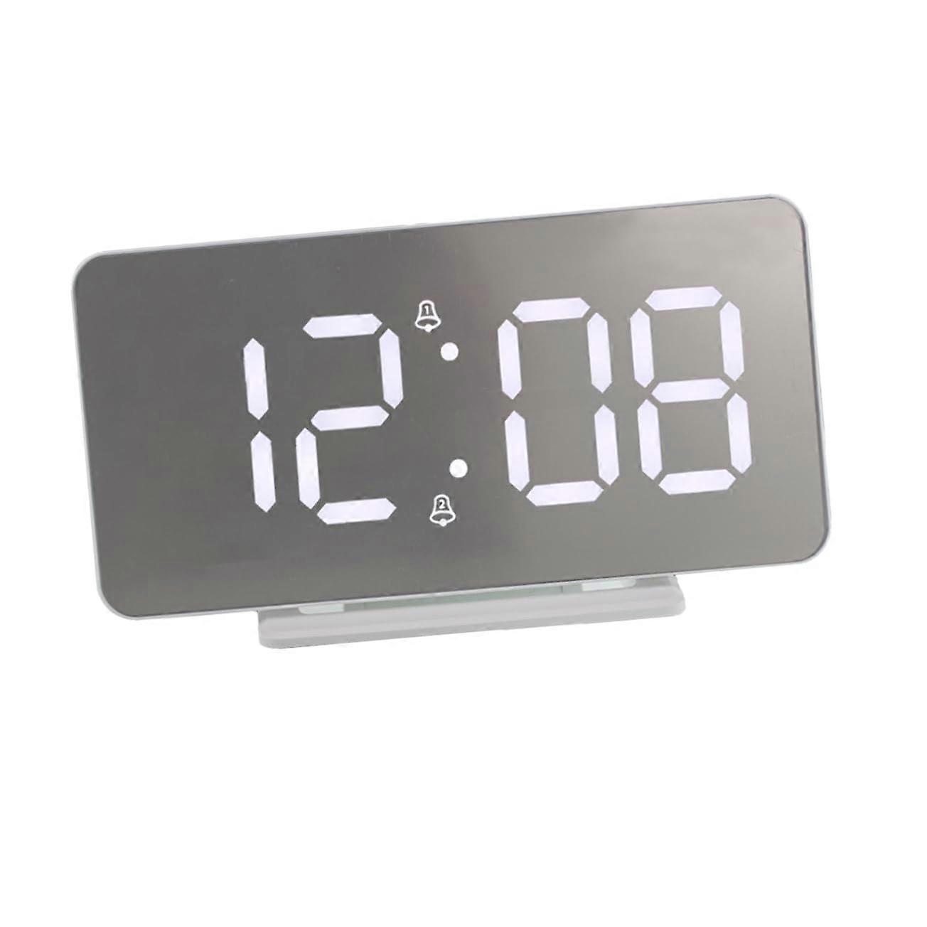 LED Digital Alarm Clock with Adjustable Brightness, Calendar and Temperature Display for Bedroom and Home Decor