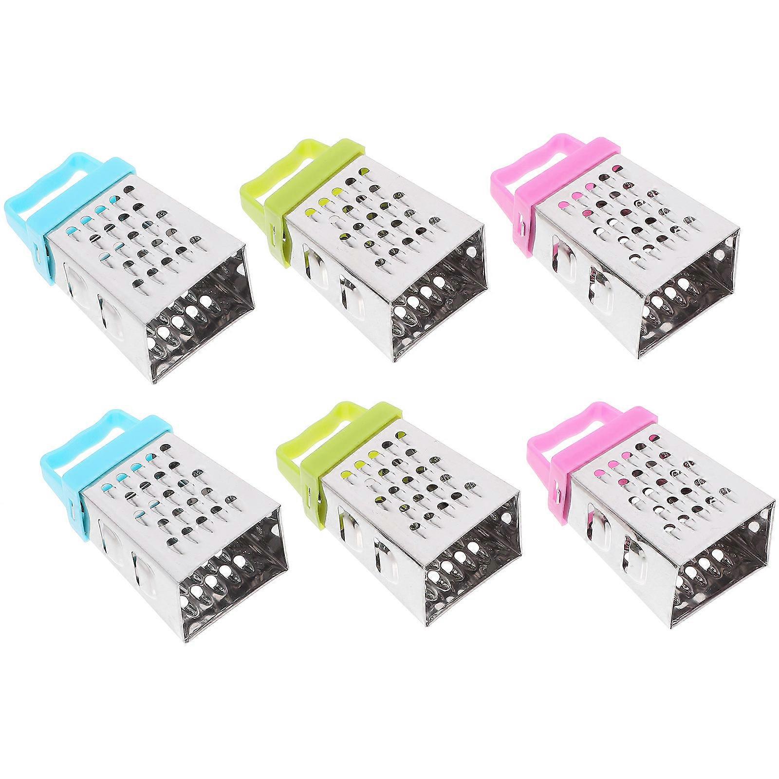 Cheese Slicers Mini Box Shred Slice Mash Grate Kitchen Tool Blue 6Pcs