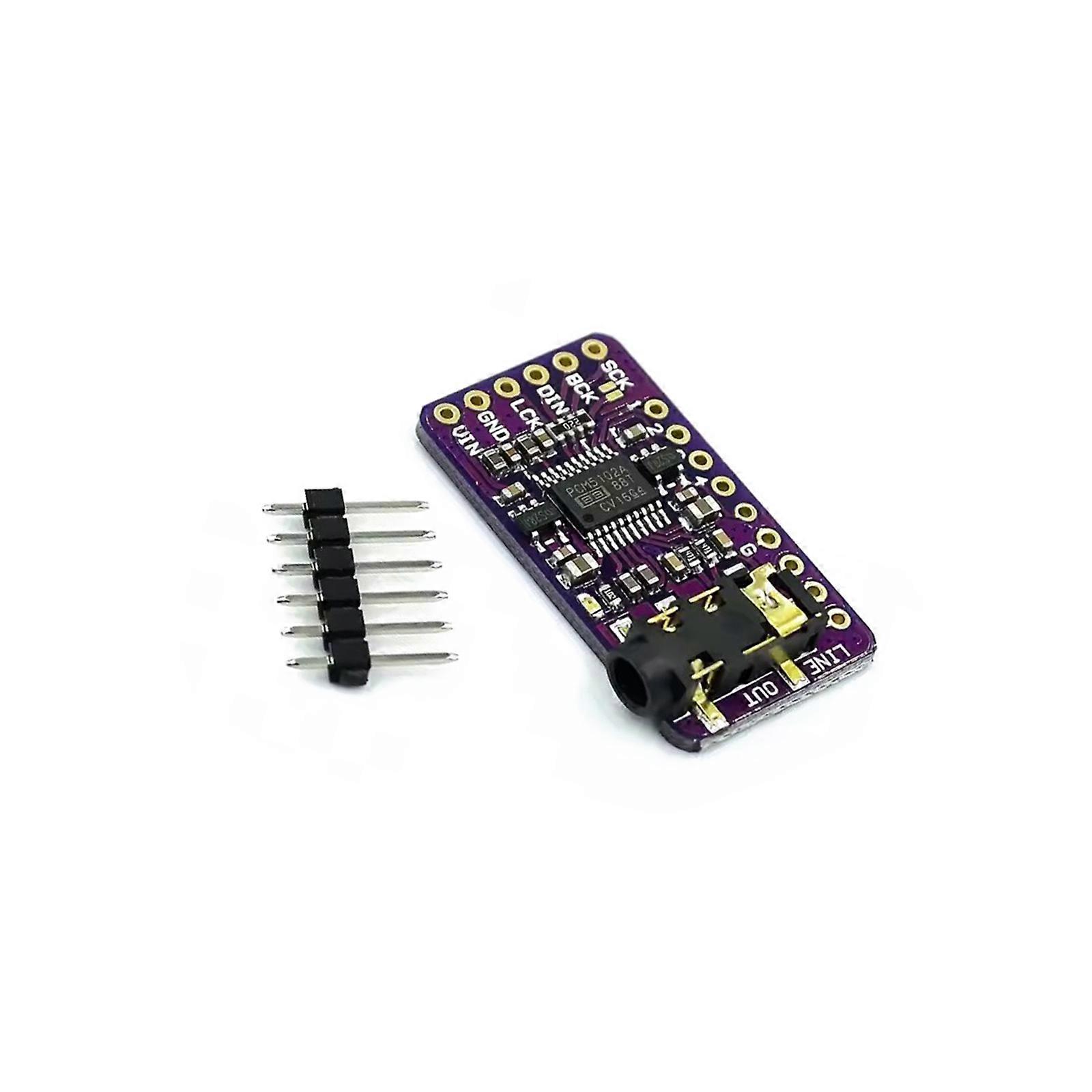 Plugs And Play PCM5102 Decoders Board Module For Stereo Sound for Raspberry Systems Projects for Audios Enthusiasts Multicolor