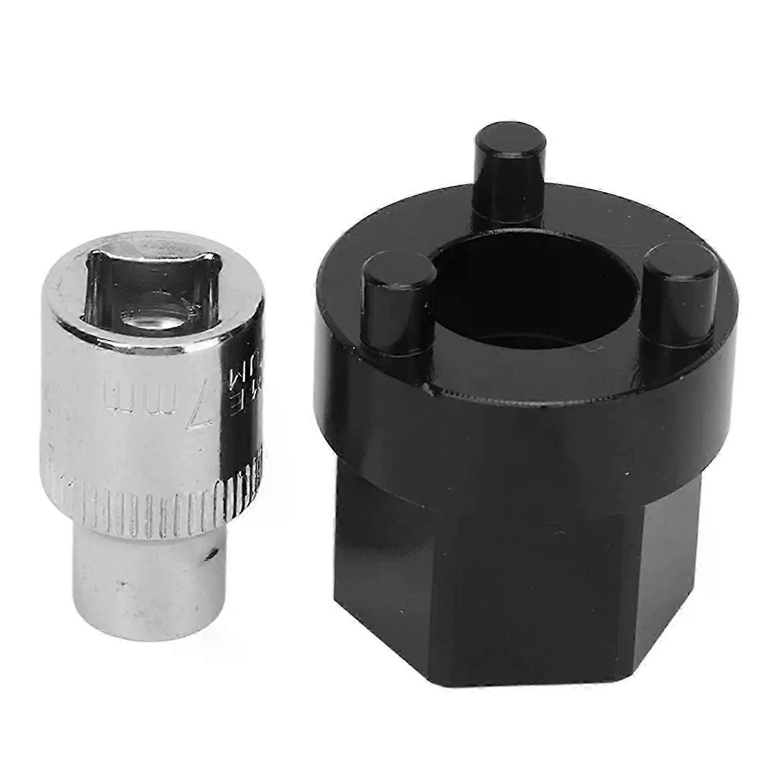 AC Compressor Clutch Hub Remover with 7mm Socket 3/8in Drive for Denso Clutchless Compressors Drive Hub 5SE09C 5SE12C