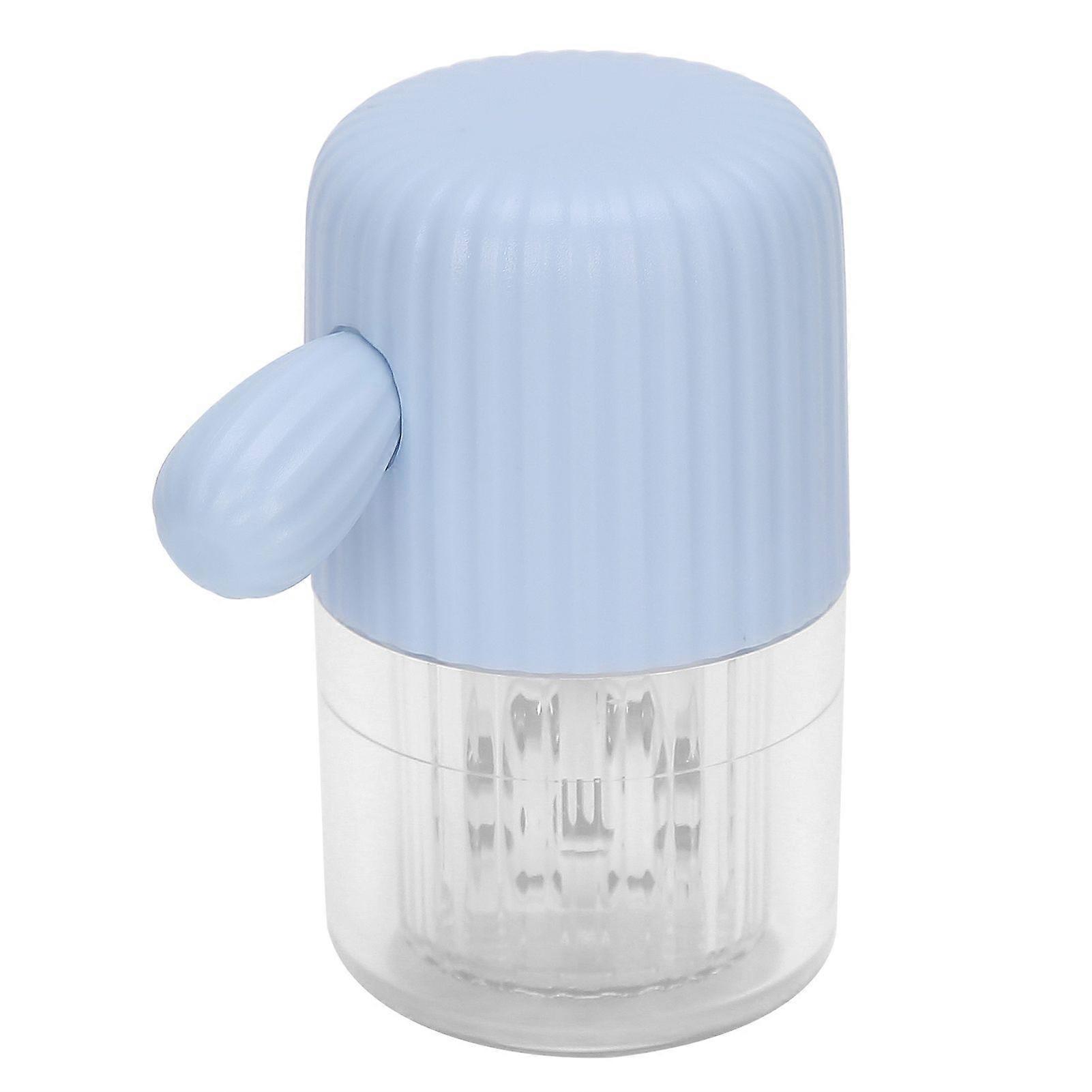 Portable Contact Lens Washer Manual Lens Cleaner Case Rotation Cute Cleaning DeviceBlue