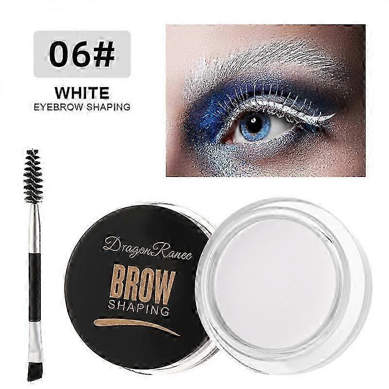 Natural Eyebrow Cream Waterproof Long Lasting Wild Eyebrow Styling Soap With Brush Colorless