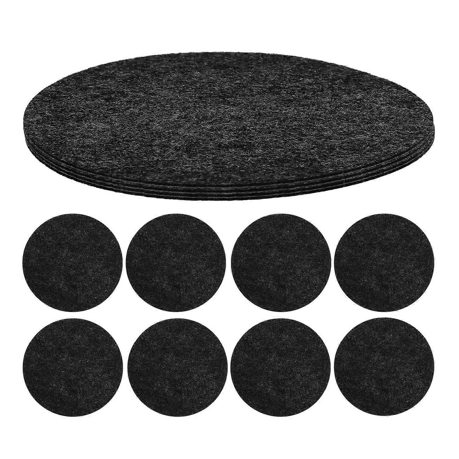 Dark Grey Felt Plate Storage Dividers Protectors for Dining Table 12Pcs Set
