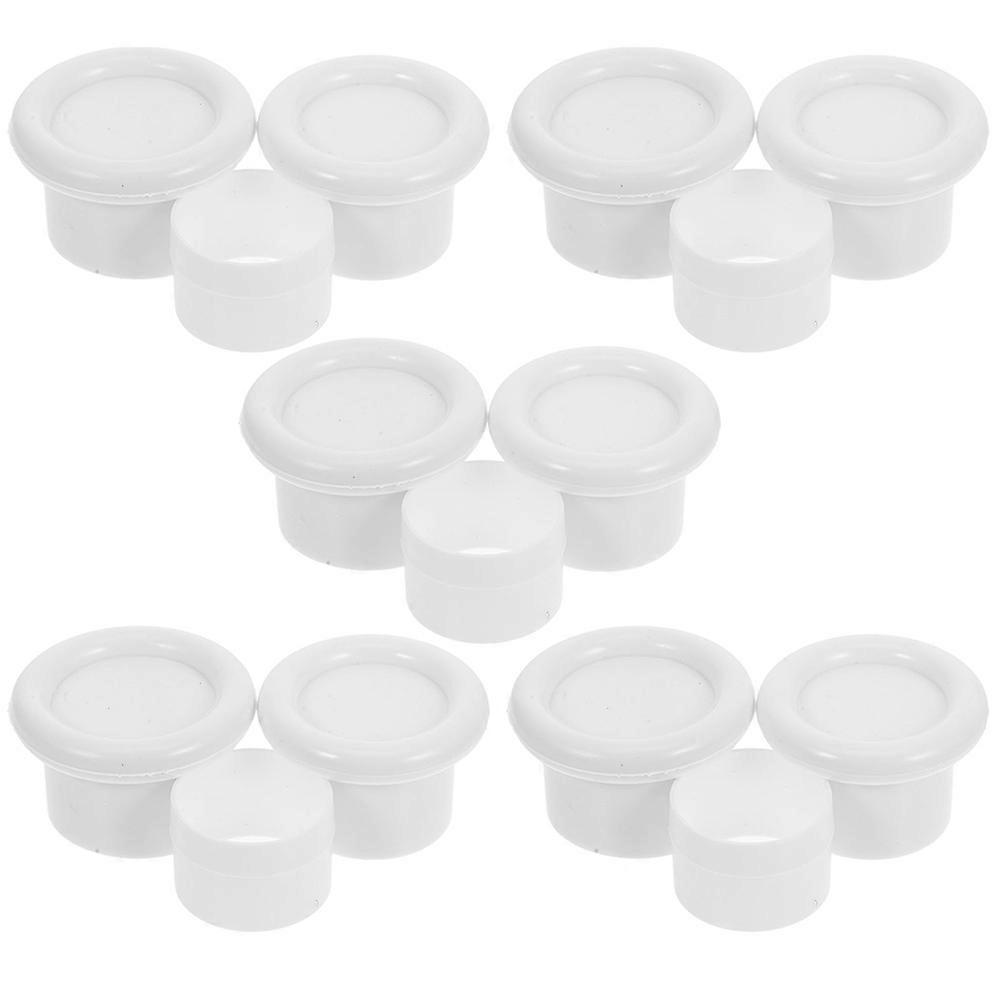 Window Curtain Rod Stoppers No-Drill Installation Moisture Resistant PVC Material for Home Use 5Sets