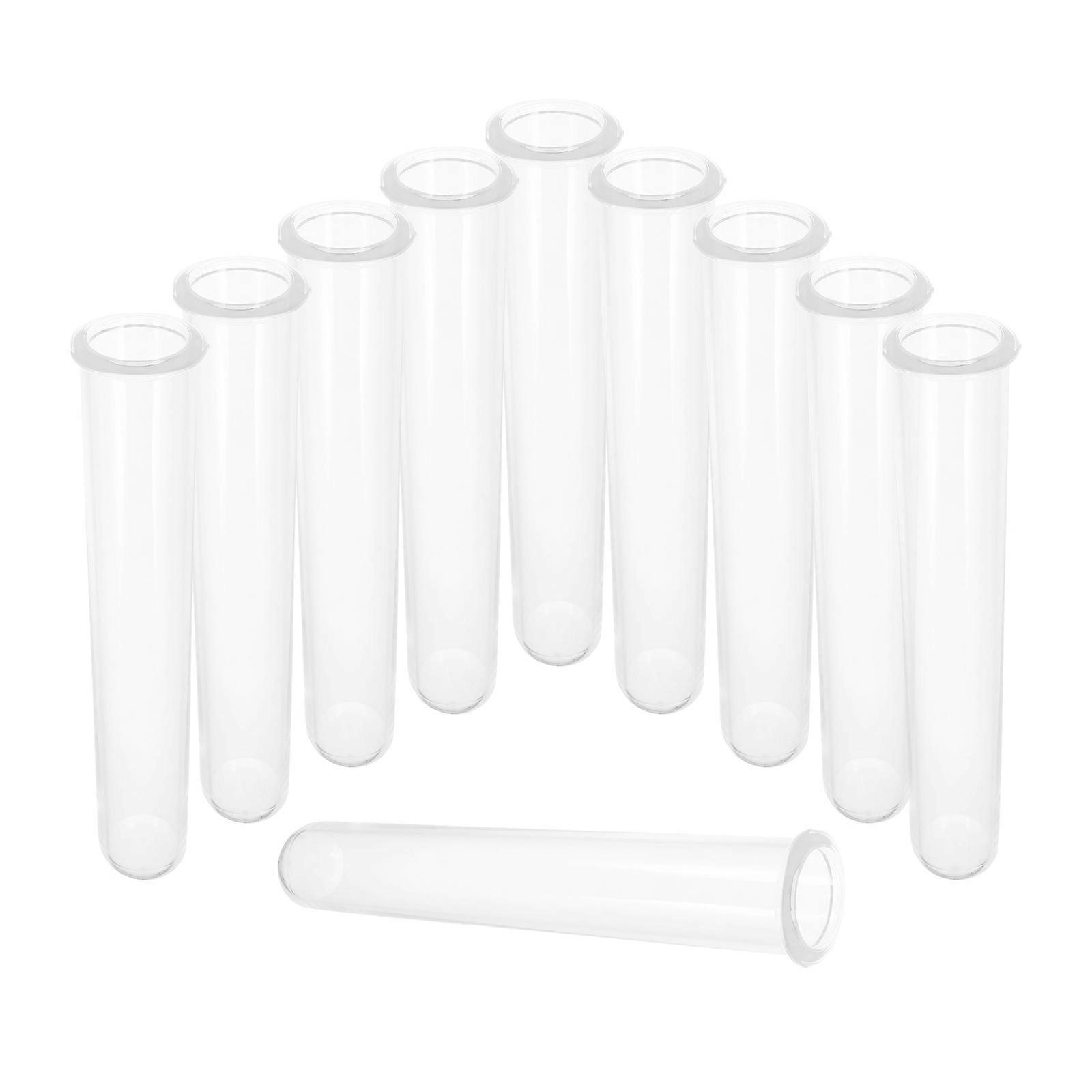 Acrylic Test Tubes for Lab Use 10Pcs Transparent Tubes for Scientific Experiments