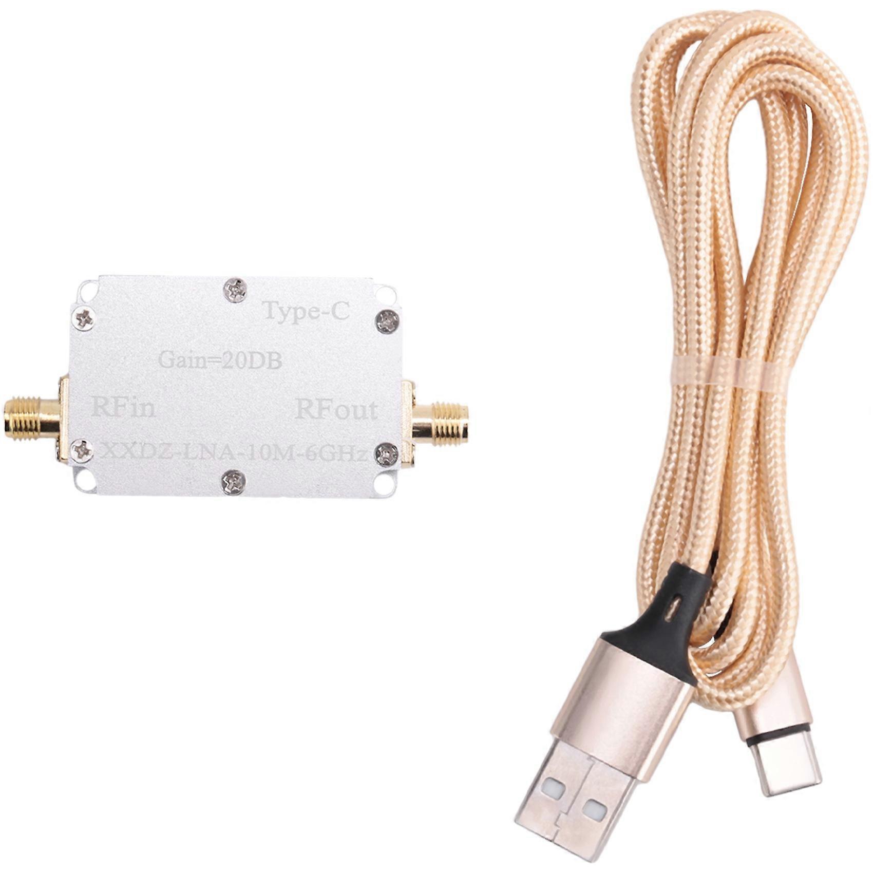 10M-6GHz Low Noise Amplifier Gain 20DB High Flatness LNA RF Signal Driving Receiver Front End for Radio FM Radio, 20DB