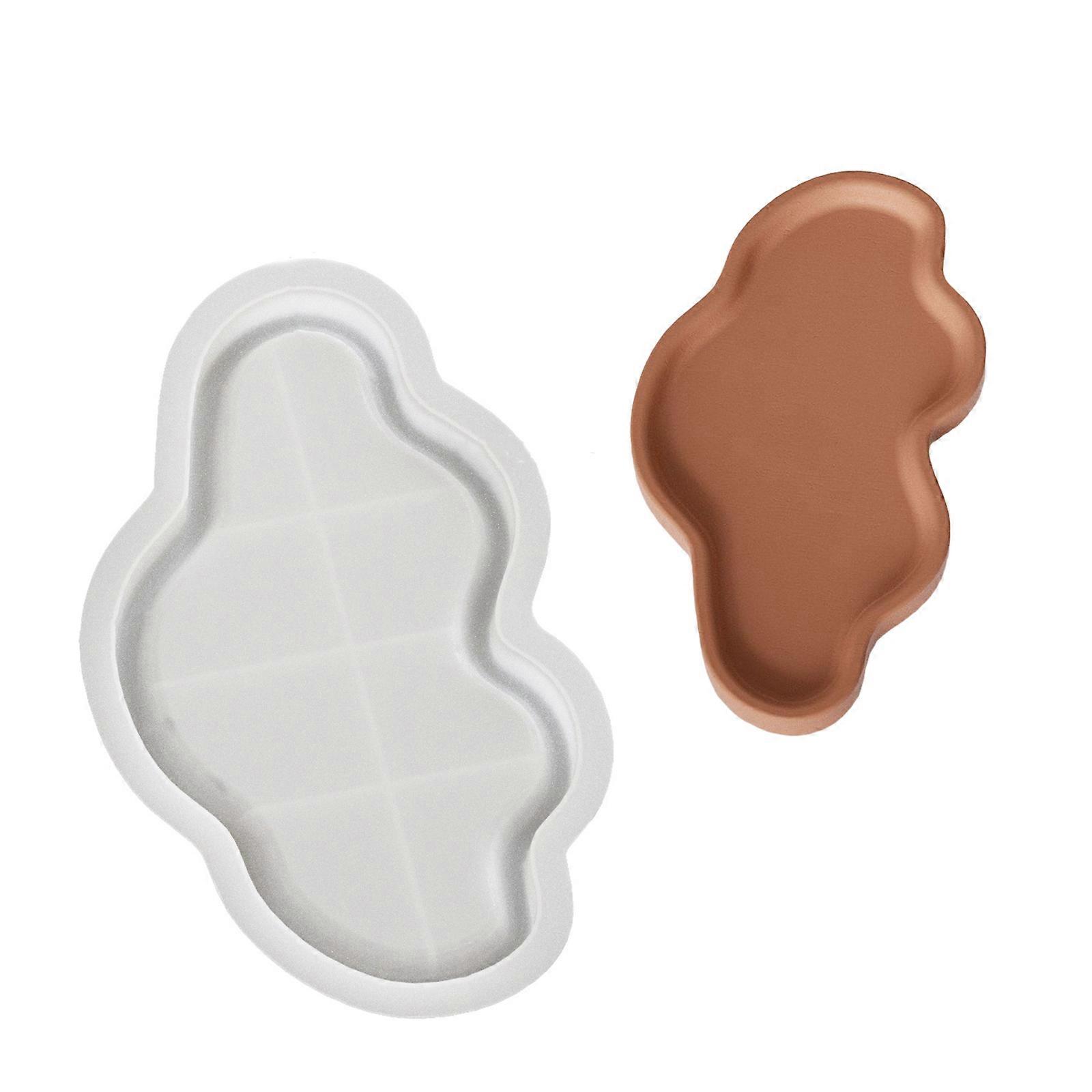 Artistic Large Oval Tray Molds In Sturdy Silicone Mould Craft Supplies for Stylish Resin and Concrete Creation Multicolor