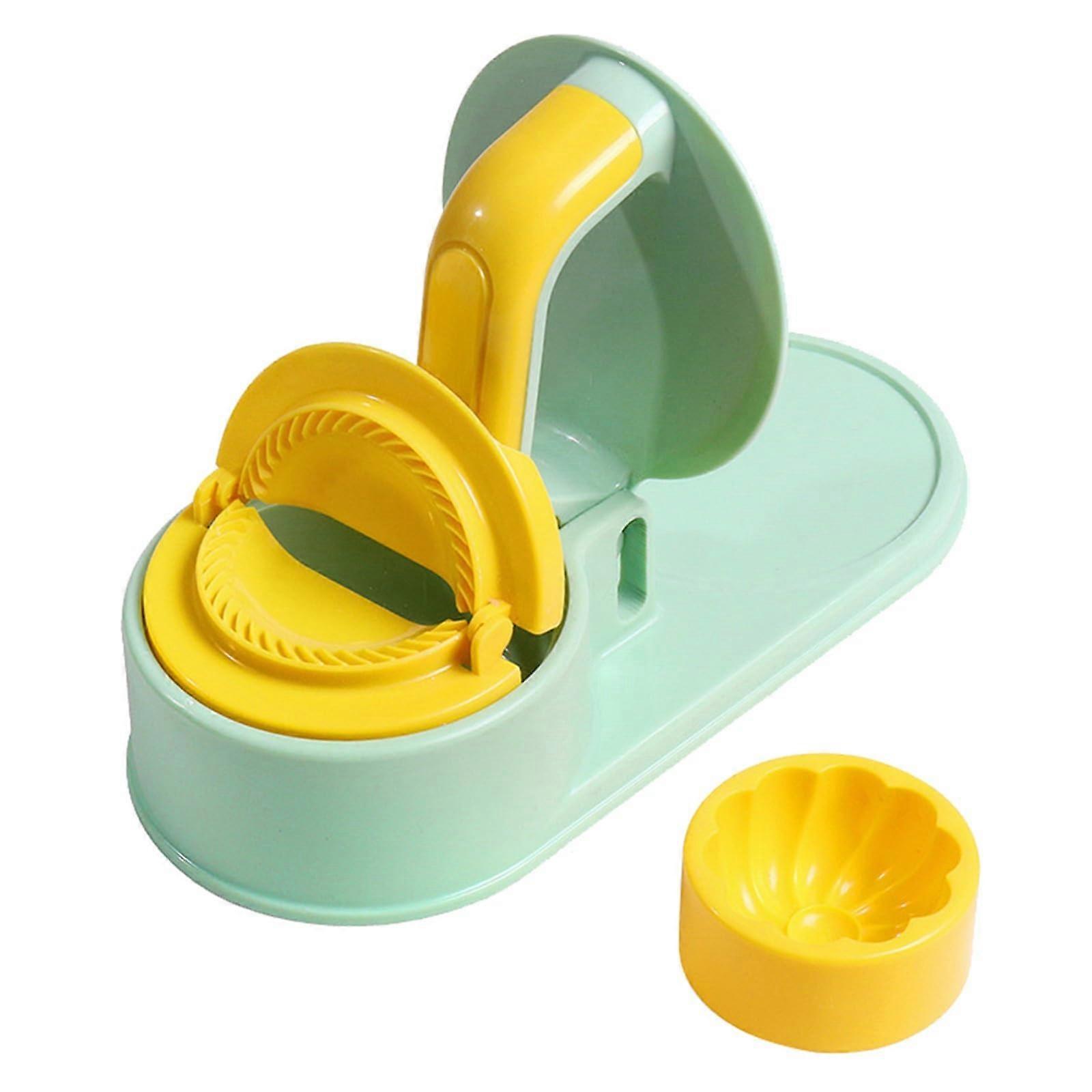 2 in 1 Dumpling and Bun Maker with Uniform Wrapper Press for Easy Home Kitchen Use, Green