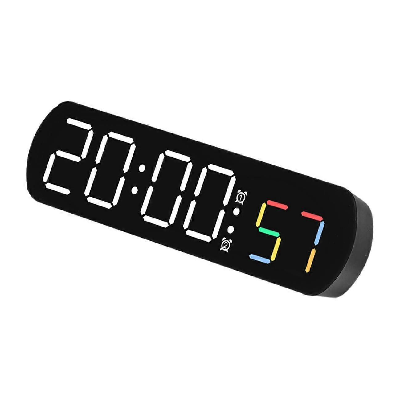LED Digital Alarm Clock with Large Bright Display, Touch Control for Bedroom and Office Use