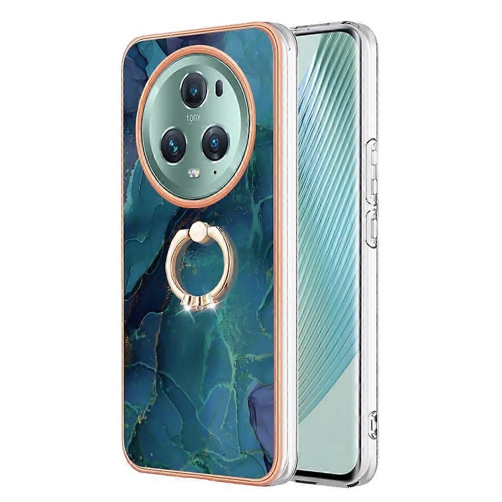 Electroplating Marble Dual-side IMD Phone Case with Ring