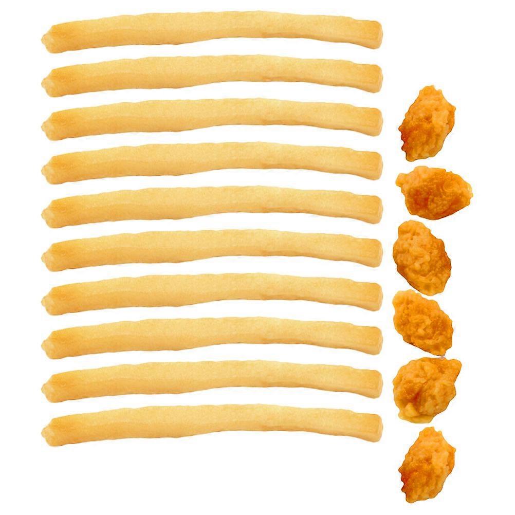 Artificial French Fries Simulation for Kitchen Decoration 16Pcs Model Set