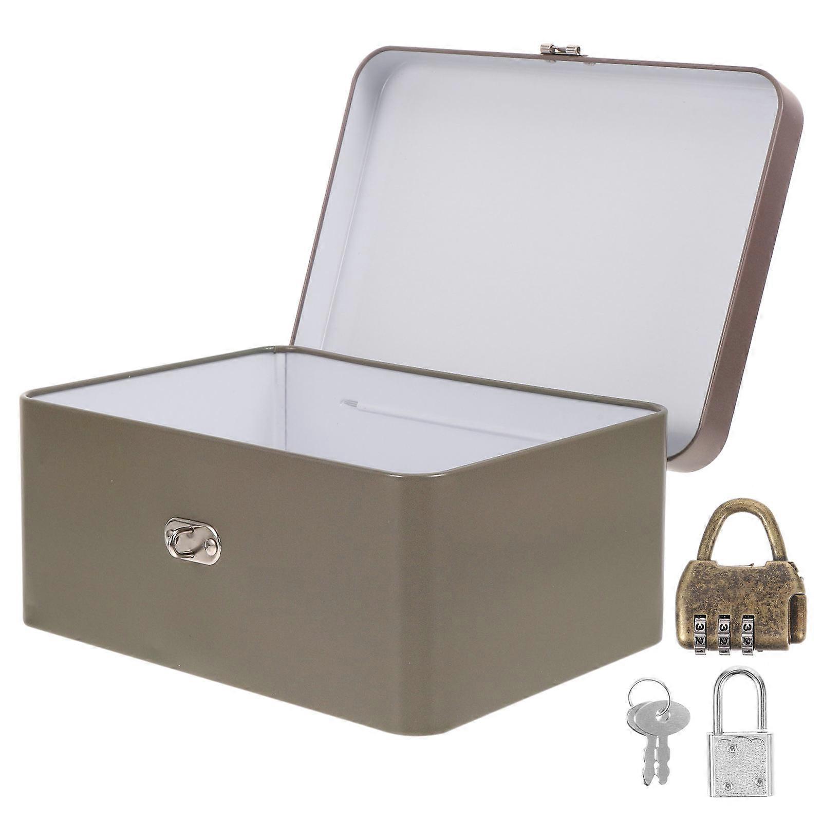 Small Jewelry Box Iron Jewelry Storage Case for Storage Use 1Set with Pattern