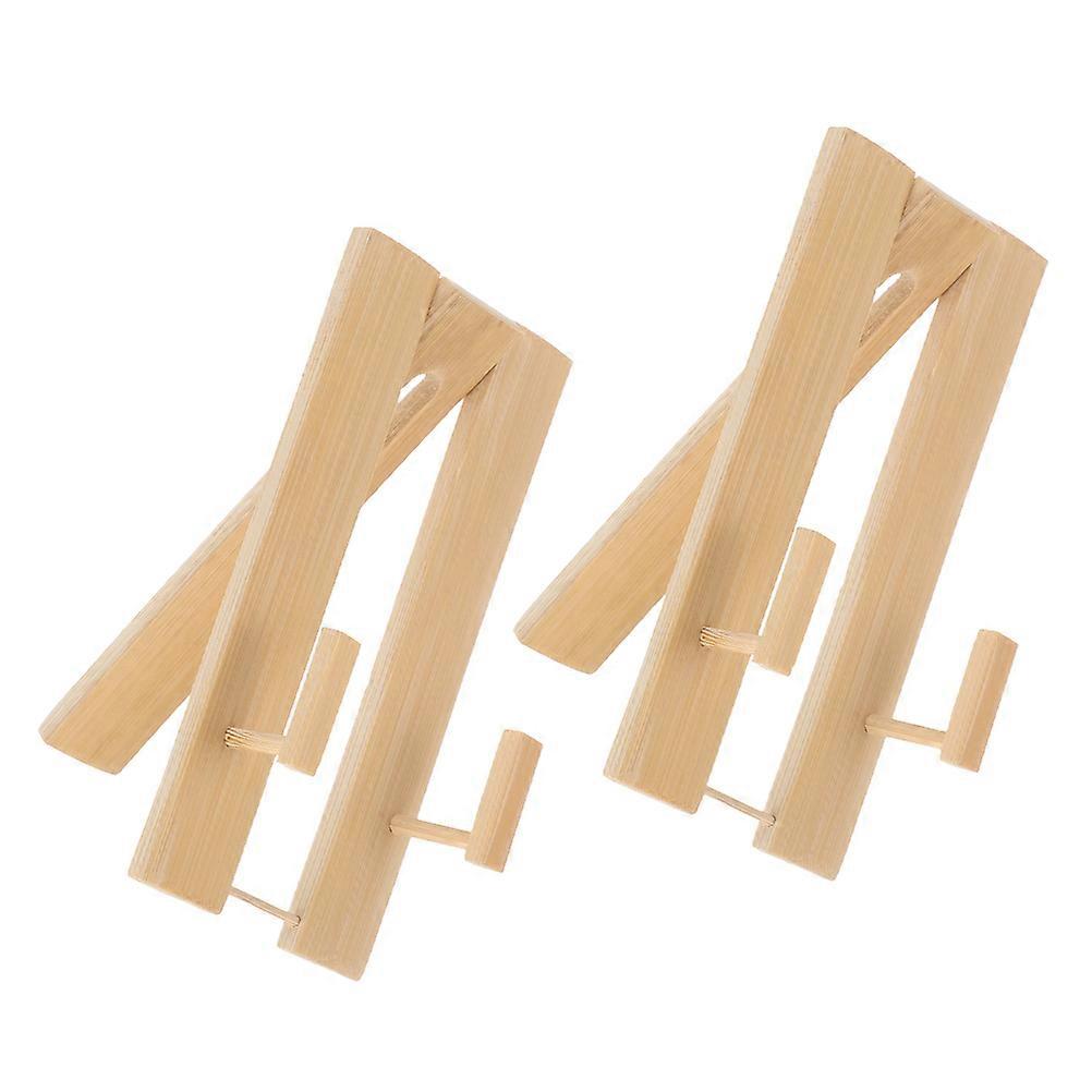 Bamboo Fan Stand Display Holder for Decor 4Pcs Folding Fan Support