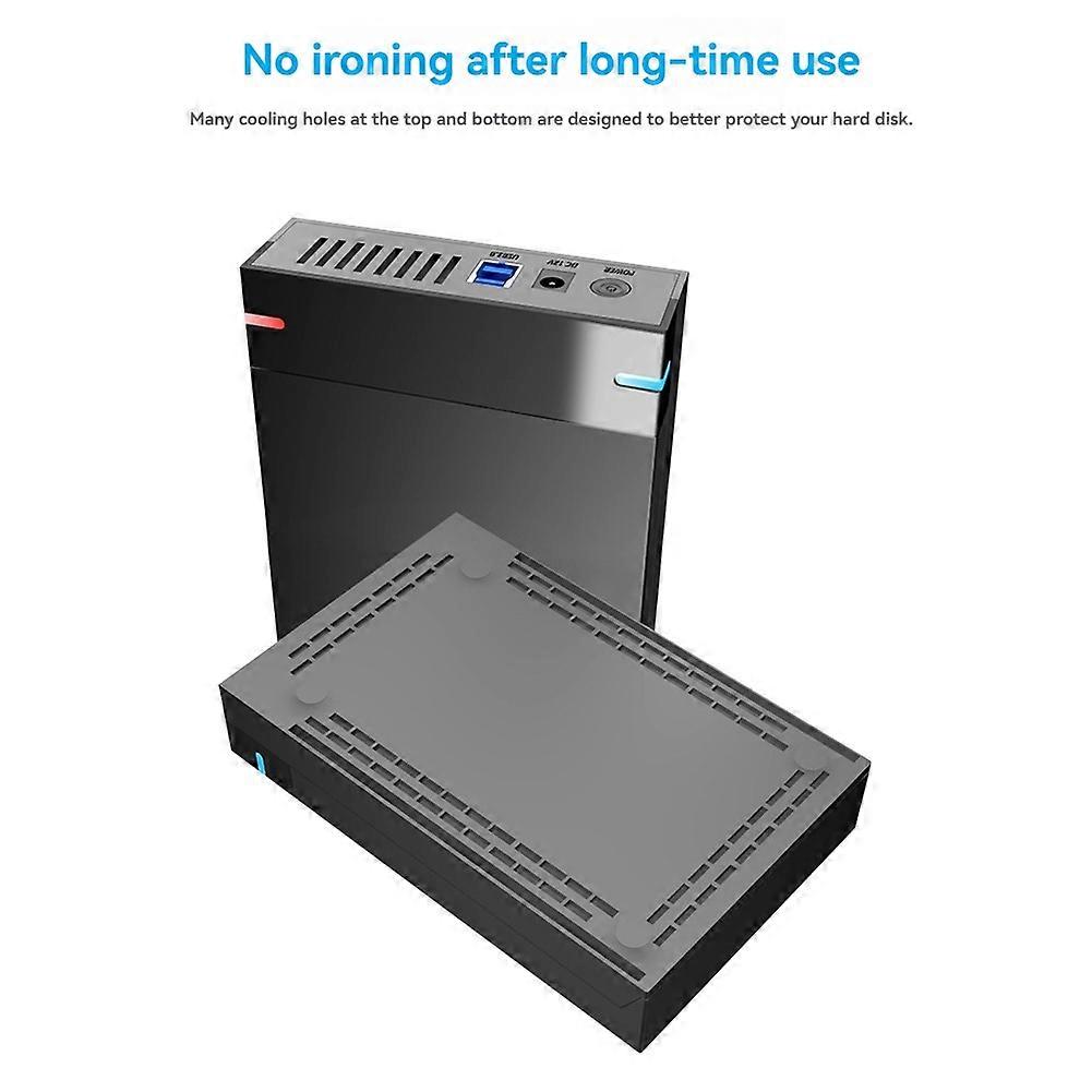 HDD Case SATA to USB 3.0 Adapter External Hard Drive Disk Enclosure 3.5 Inch SSD Disk 10TB HDD Box for PC Lapop US Plug