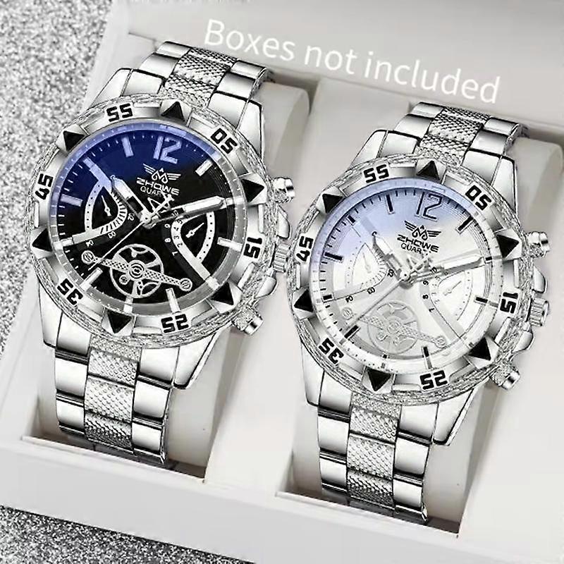 1count/2counts-Fashion Men Business Watches Luxury Large Dial Mens Quartz Watch Set��Without Box��