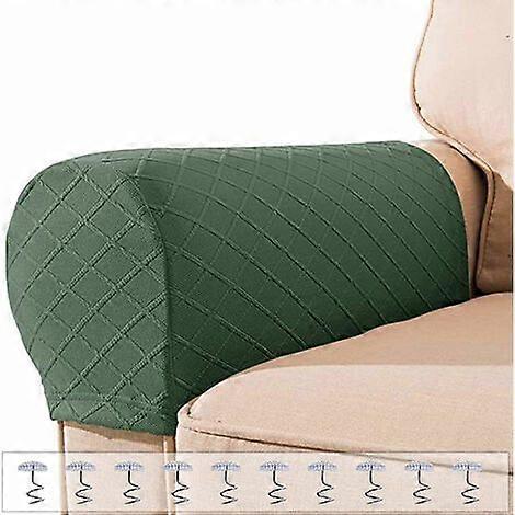2-Piece Elastic Sofa Armrest Covers, Stretch Armrest Covers with 10 Transparent