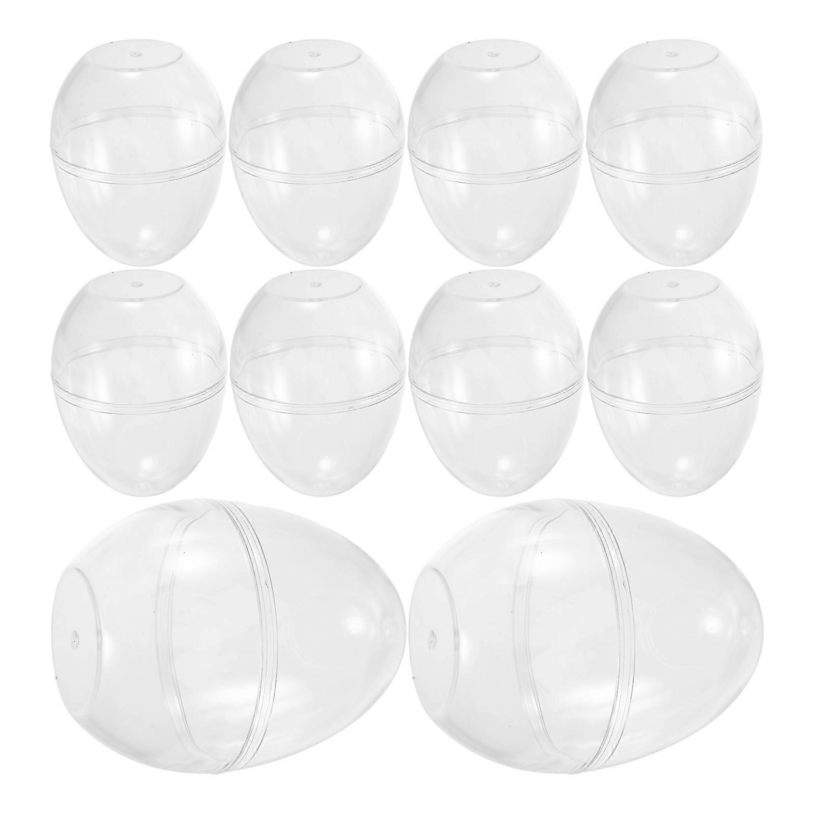 Plastic Clear Easter Eggs Transparent for Candy Packaging 12Pcs Party Favors