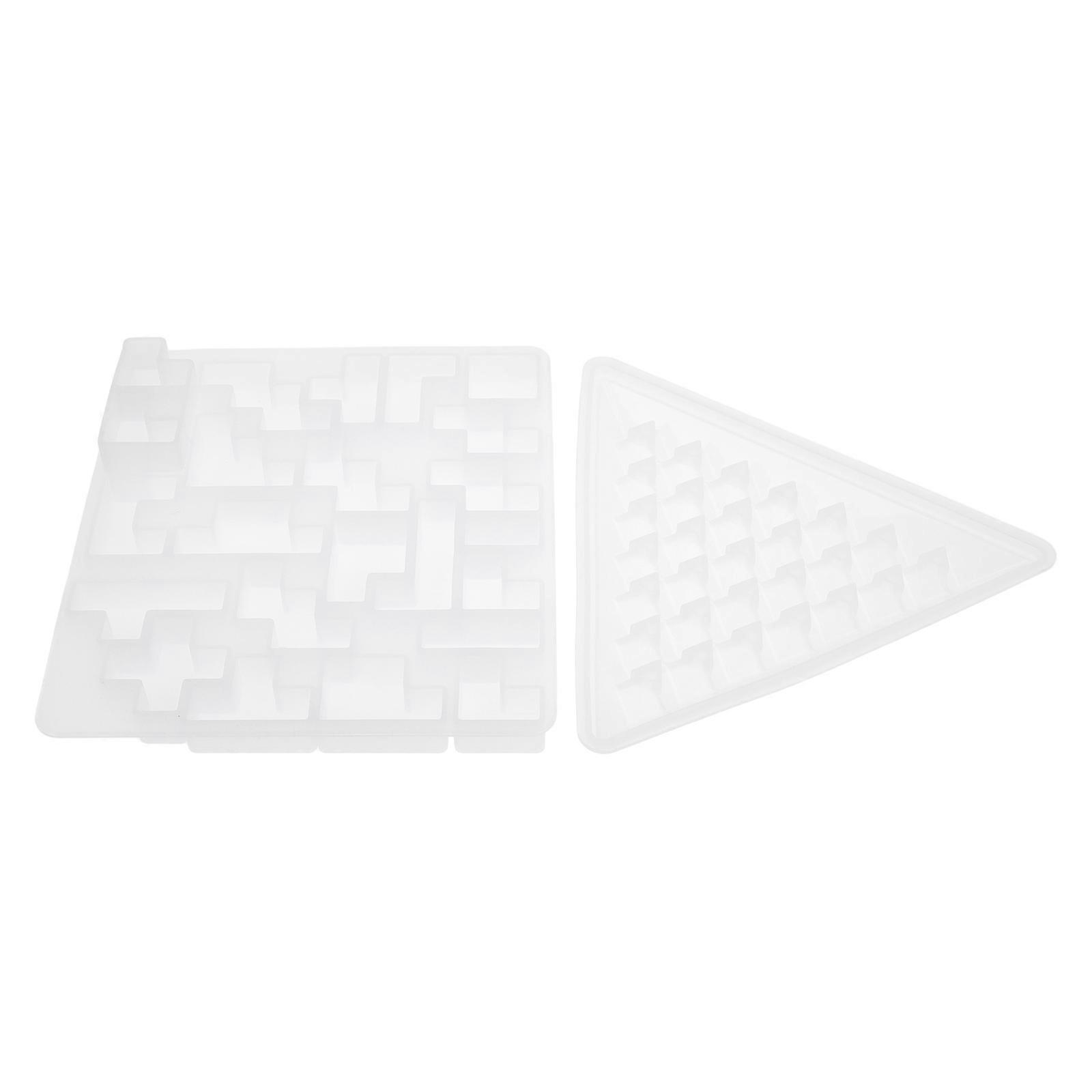 Flexible Silicone Puzzle Mold for DIY 1Set Pyramid Triangle Craft Casting