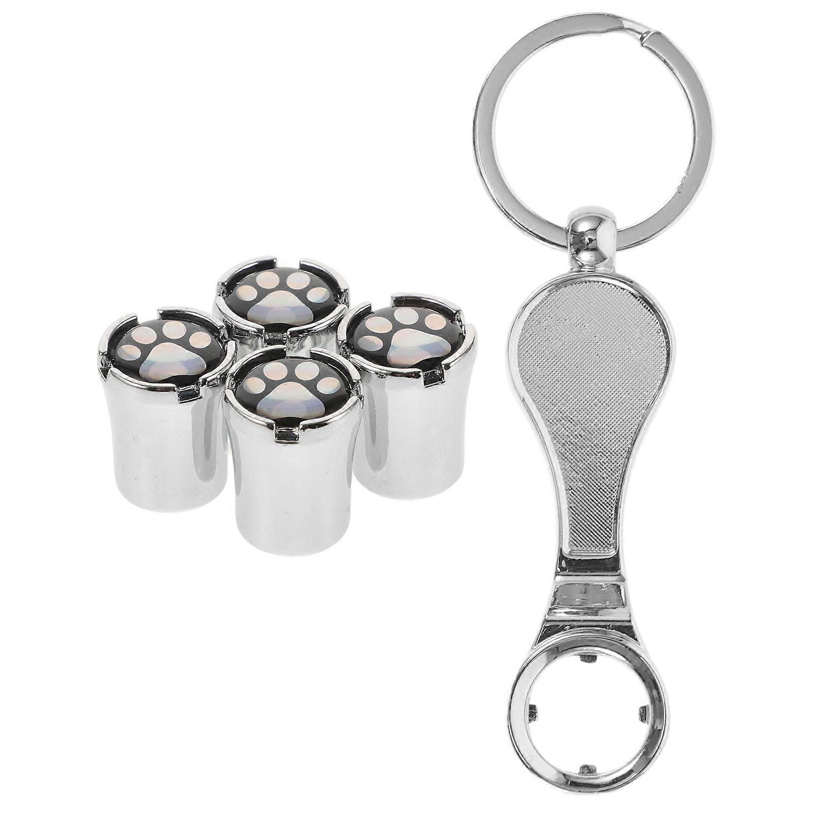 Tire Valve Stem Caps Tire Valve Stem Cap for Car Use 1Set Lightweight Silver