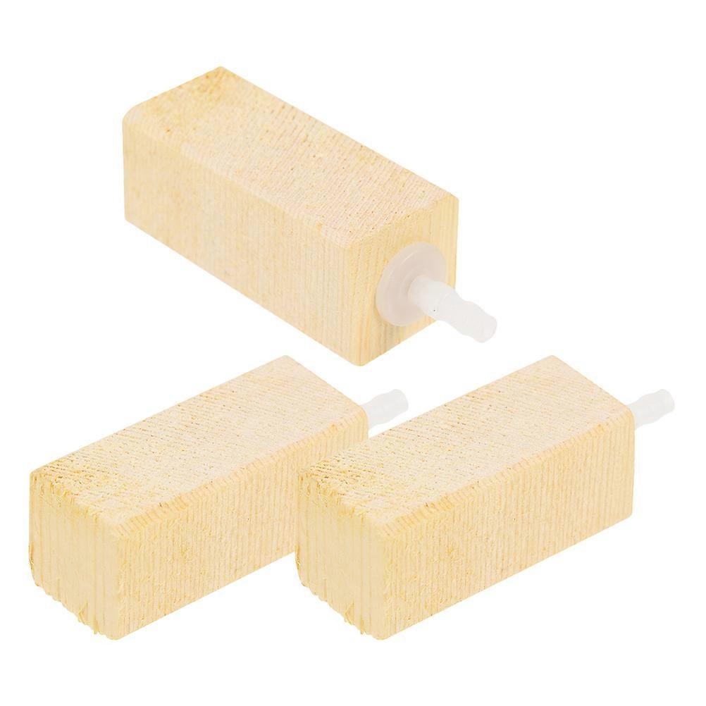 Wooden Air Stone Bubble Diffuser Tool for Fish Tank 3Pcs Set