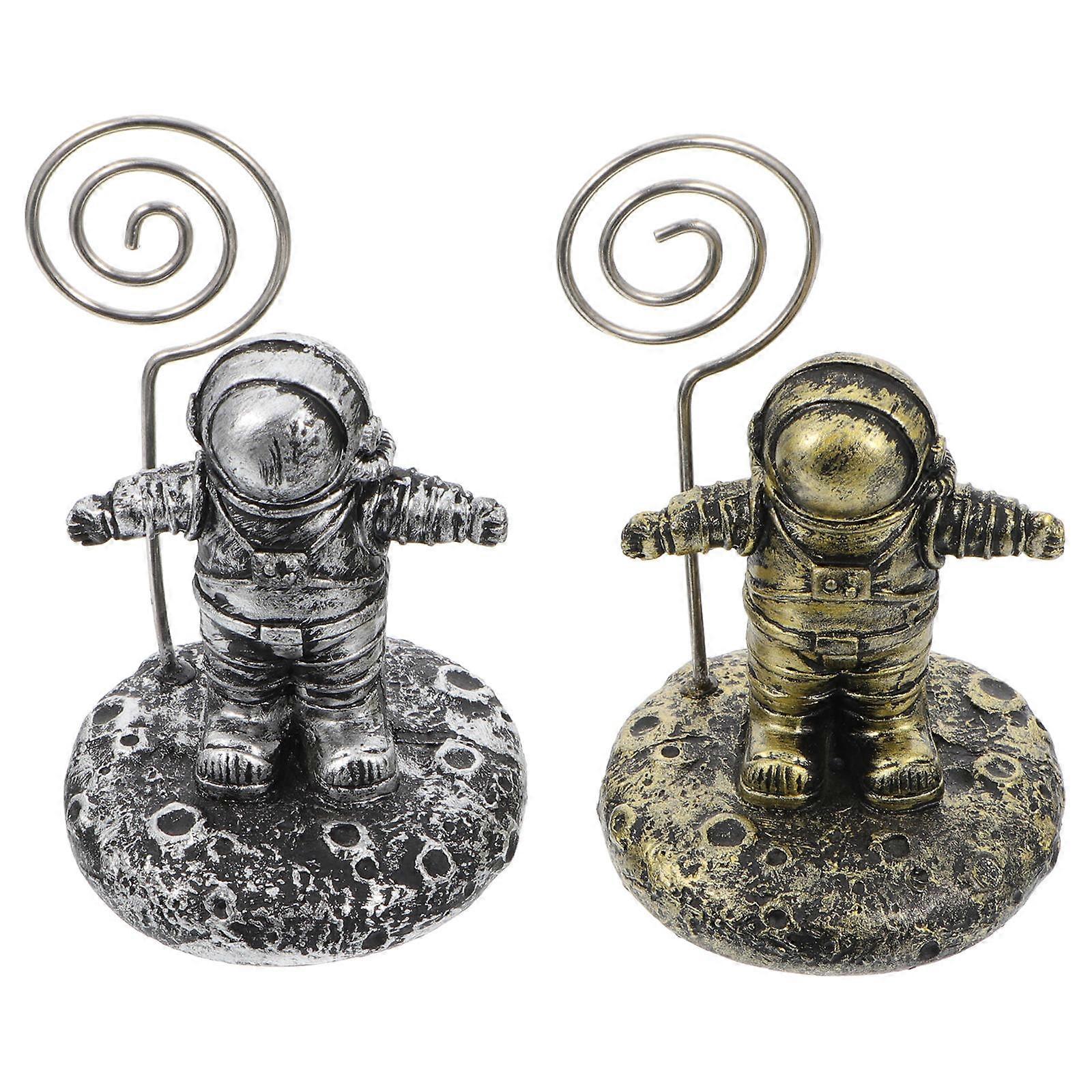 Astronaut Photo Holders Table Memo Clips for 1Set Set Desktop Use