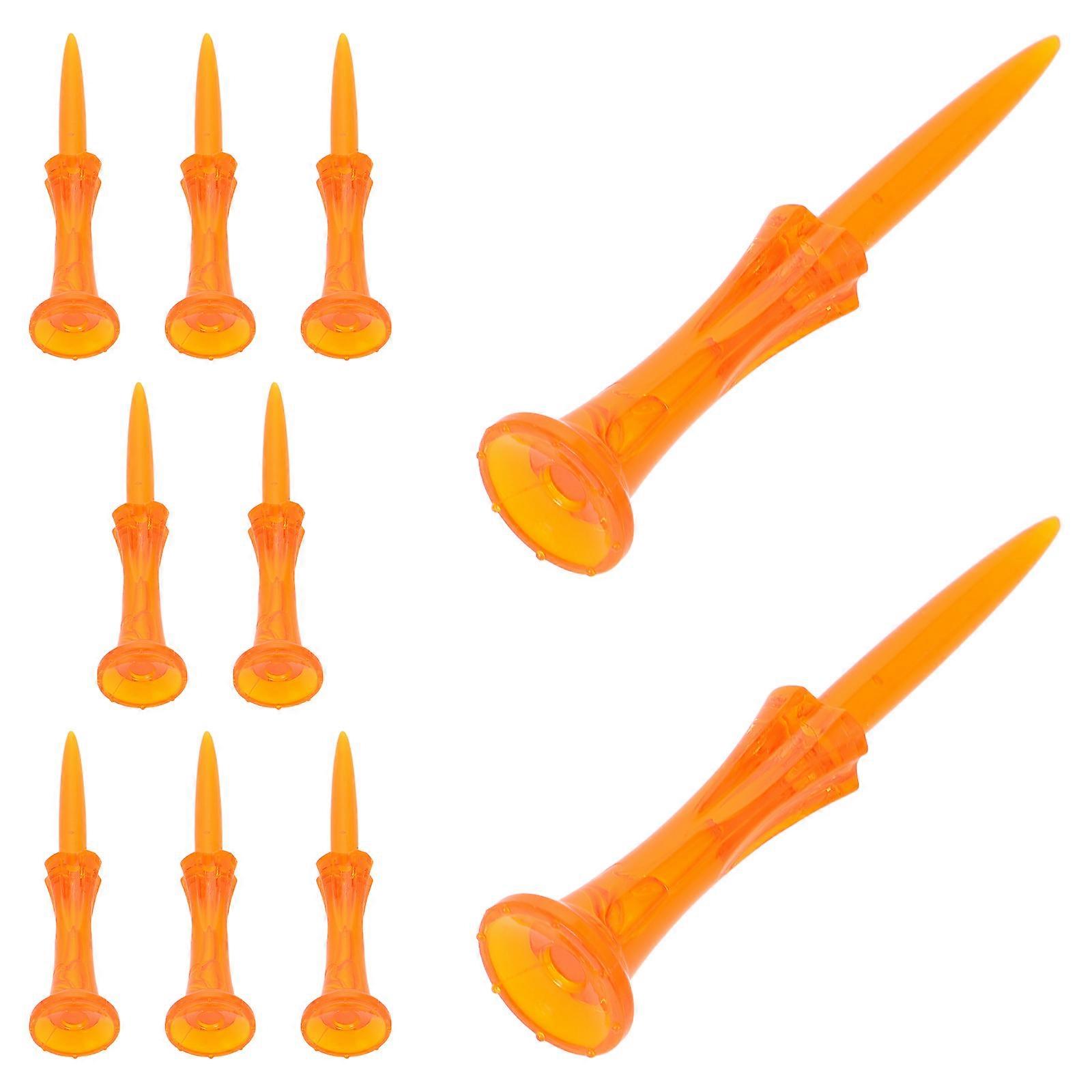 Golf Training Tees Plastic Golf Tees for Simulator 50Pcs Orange Wheel