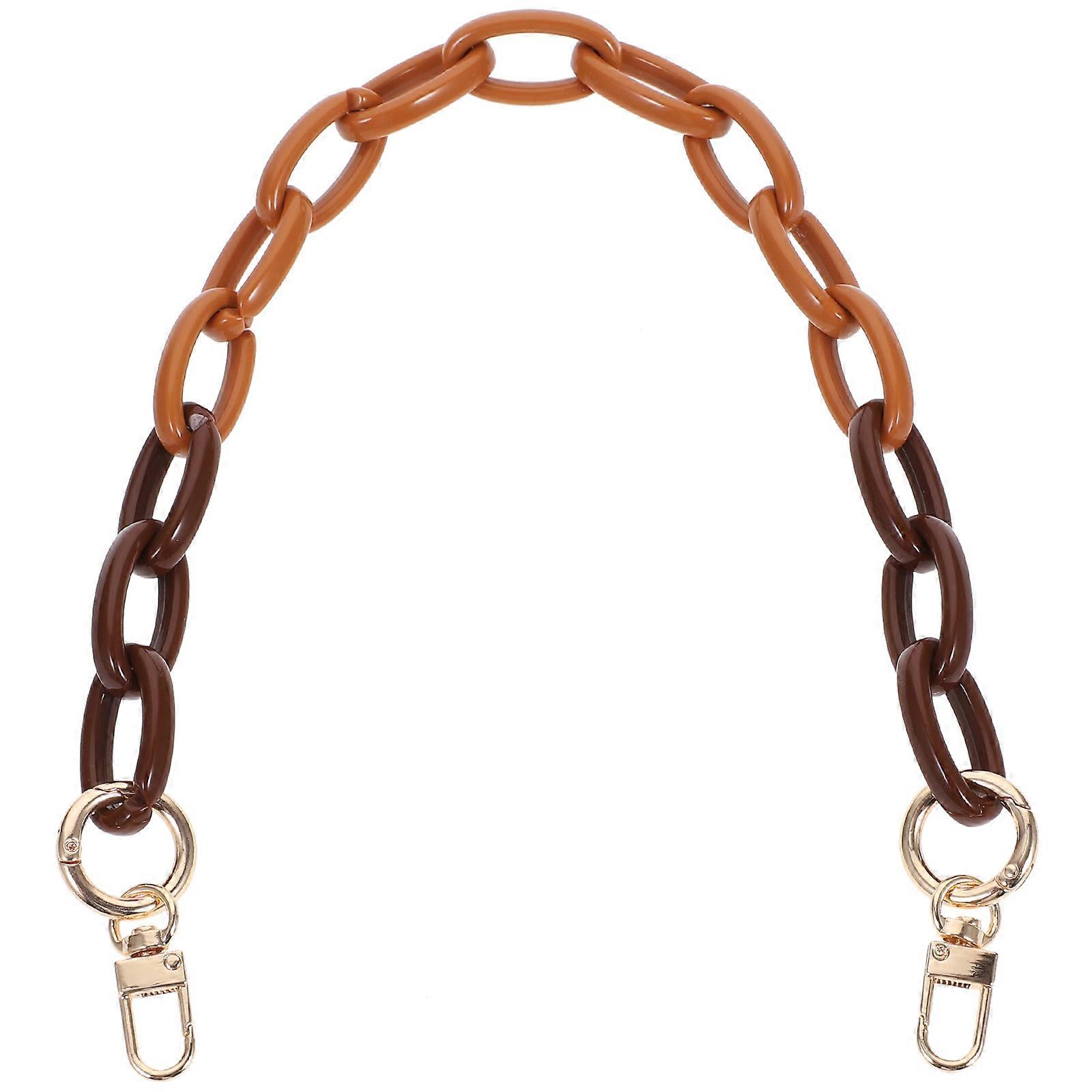 Purse Chain Strap Replacement for Single Shoulder Bag 2Pcs Light Brown Chain