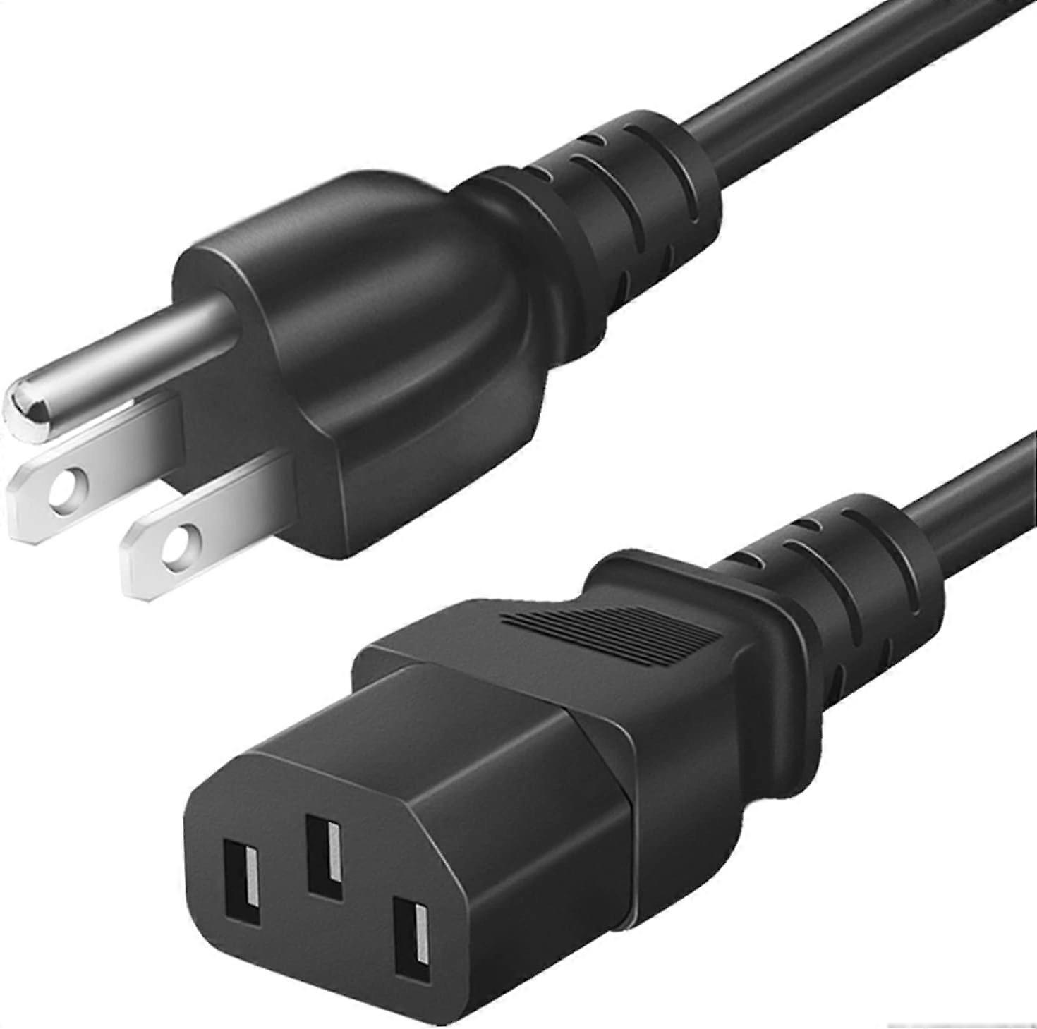 3 Prong Power Cord 5ft UL Listed Computer Power Cable for TV Monitor Printer Laptop