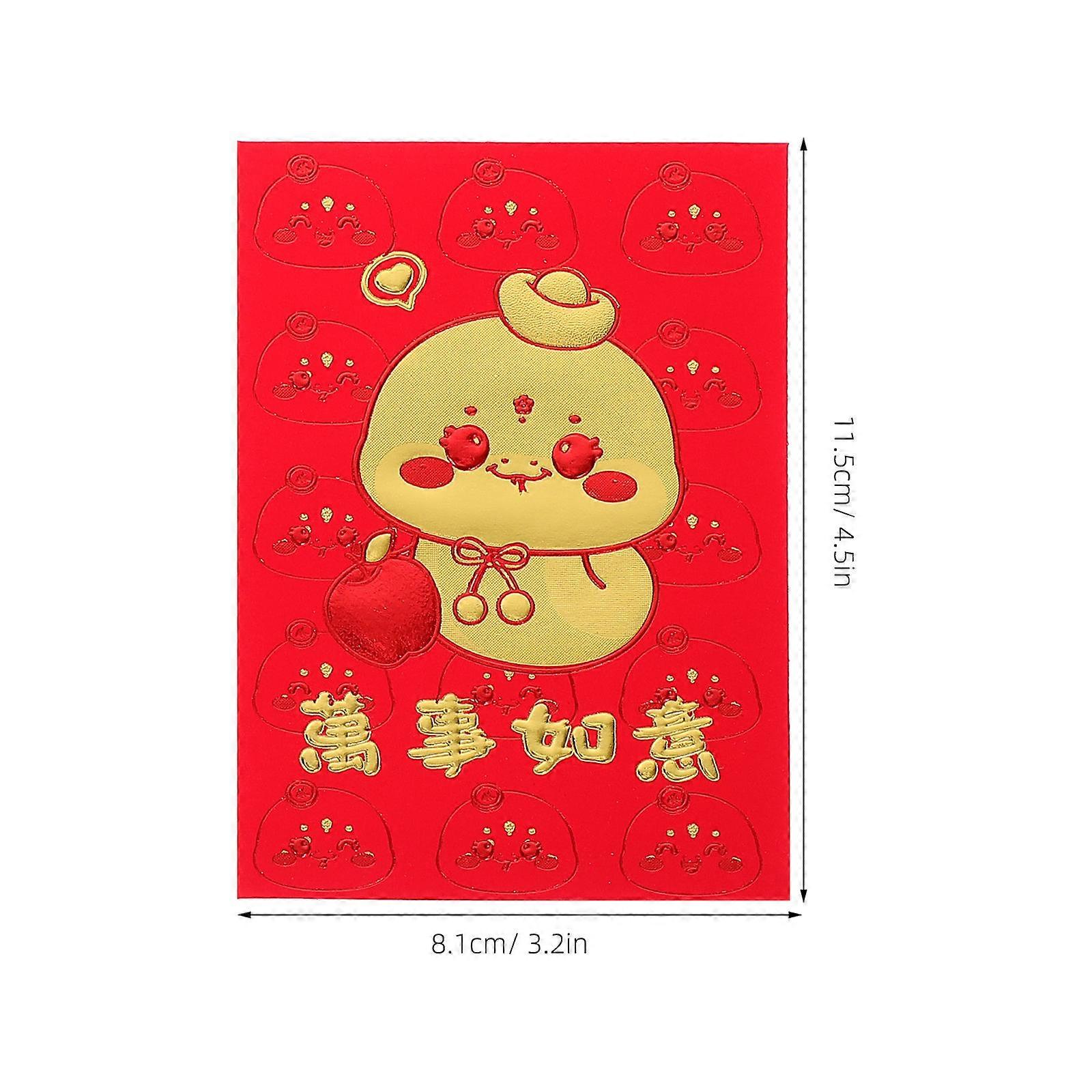 2025 Red Envelopes Paper Envelopes for New Year 60Pcs Assorted Color