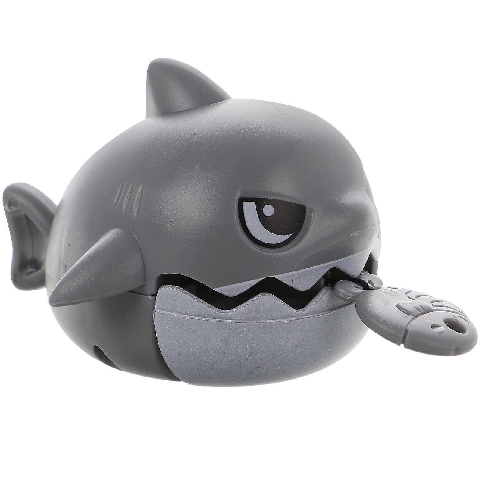 Shark Toy Creative Pull String Vibration Mini Plastic Plaything for DIY