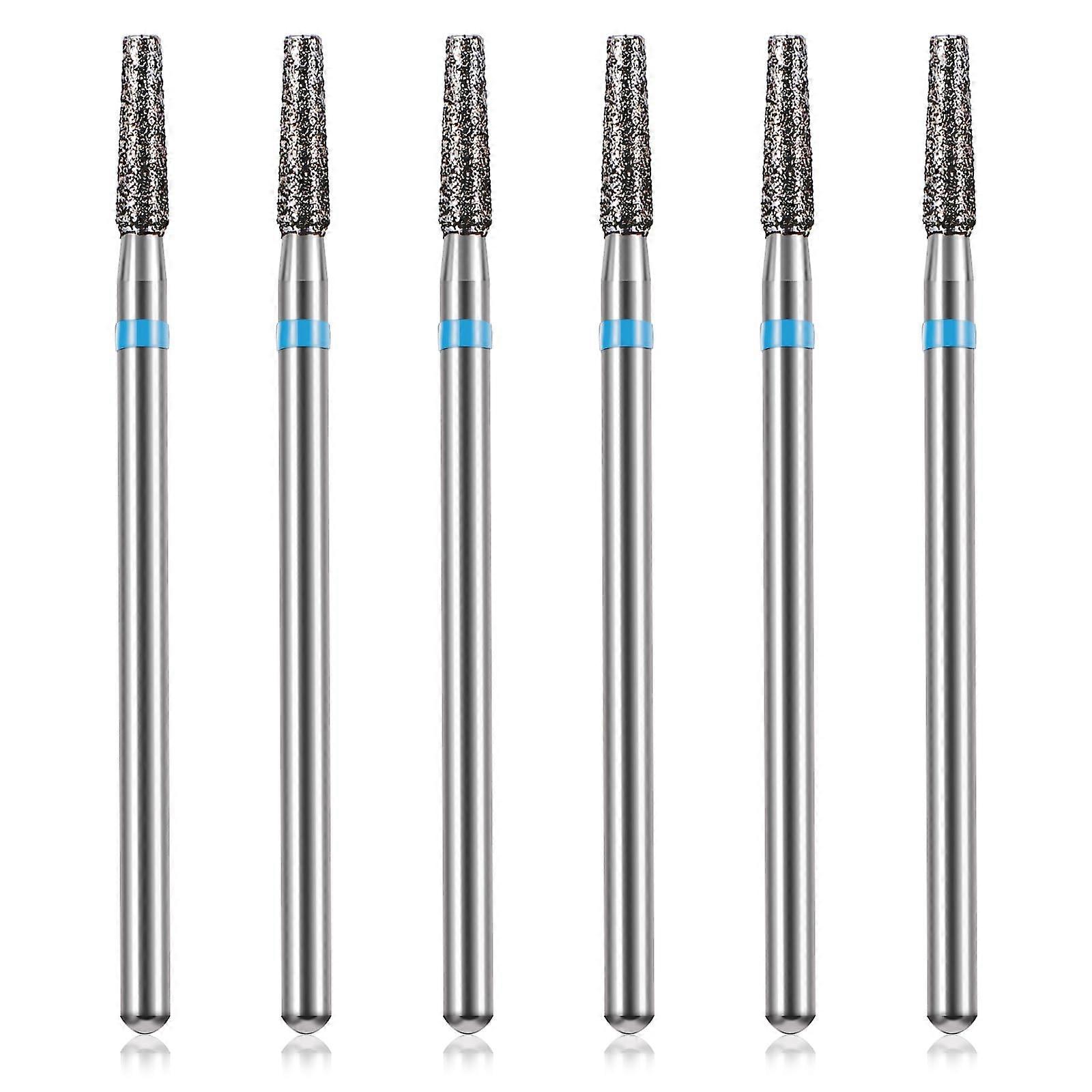 6Pcs 3/32 Stainless Steel Nail Drill Bits Set for Precision Cuticle Removal with Storage Case