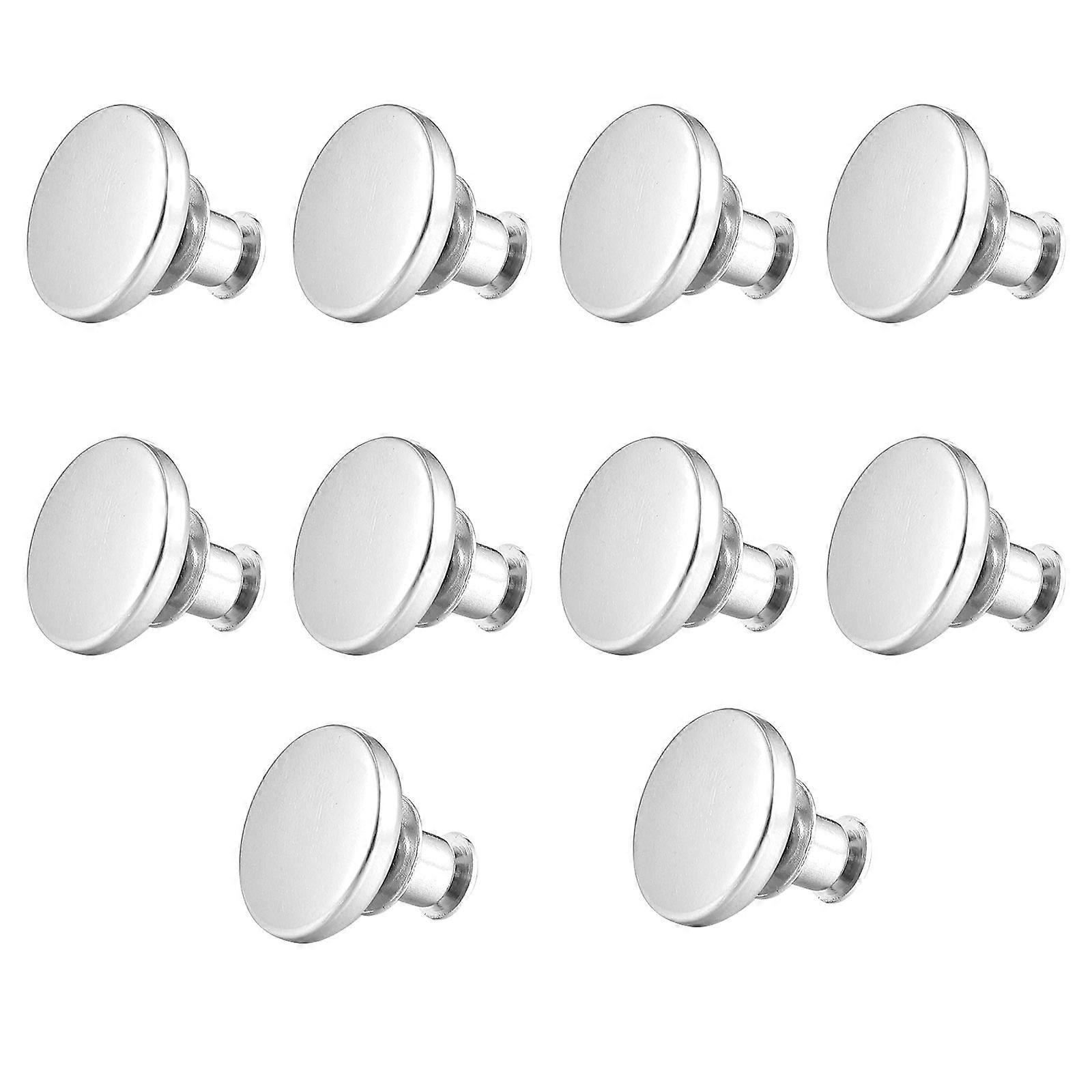 Pants Button Metal Buttons Fasteners Jeans Button For Replacement Silver Square Shape Reusable No Sew Needed 10Pcs