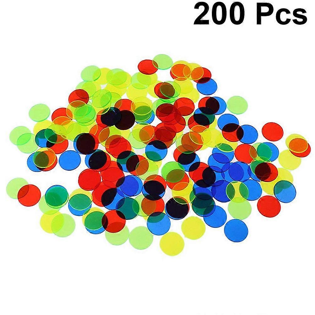 Plastic Markers for Game Use Count Chips 200Pcs Random Colors