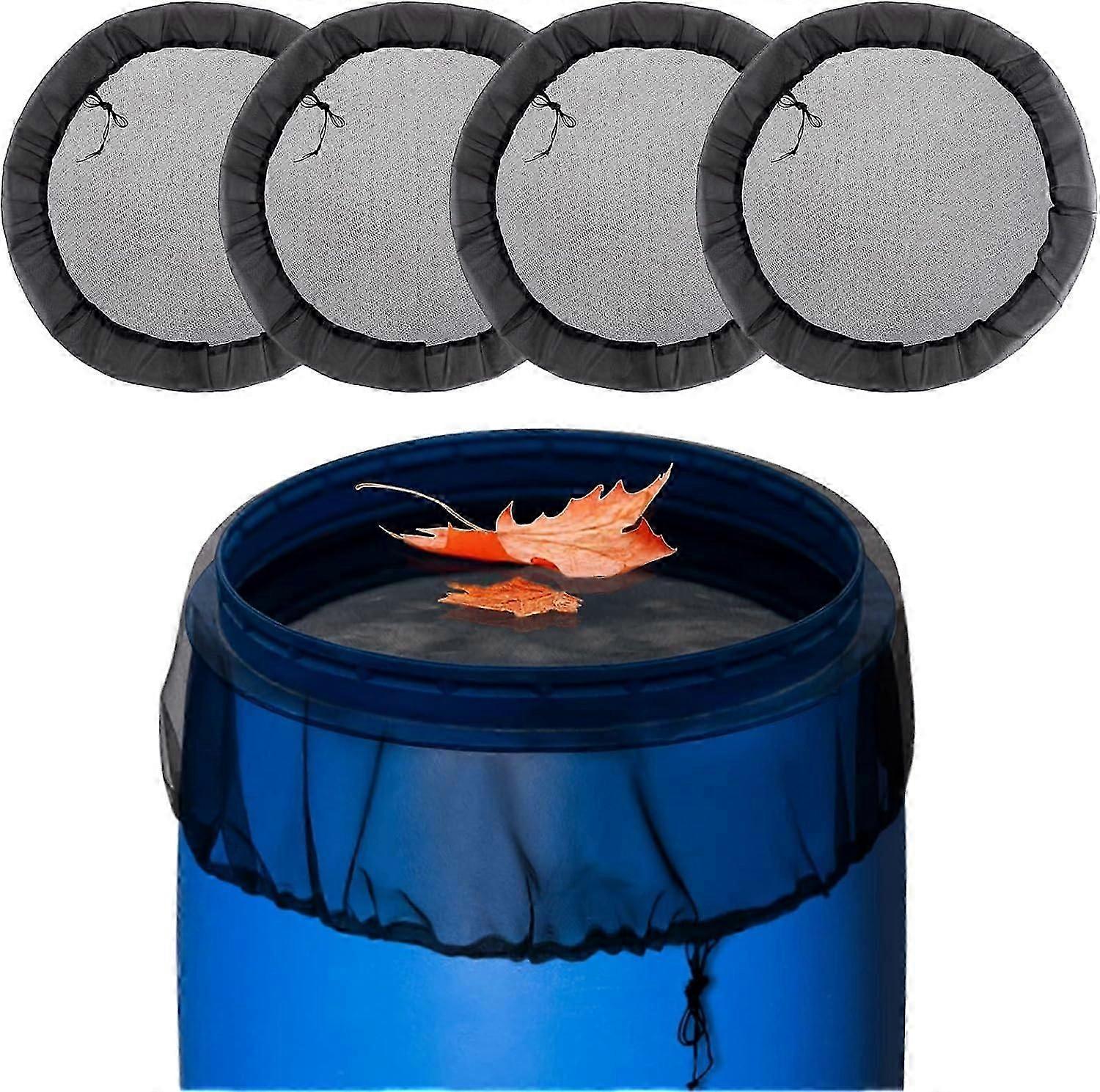 Mesh Cover for Rain Barrels with Drawstring Rain Barrel Netting Screen