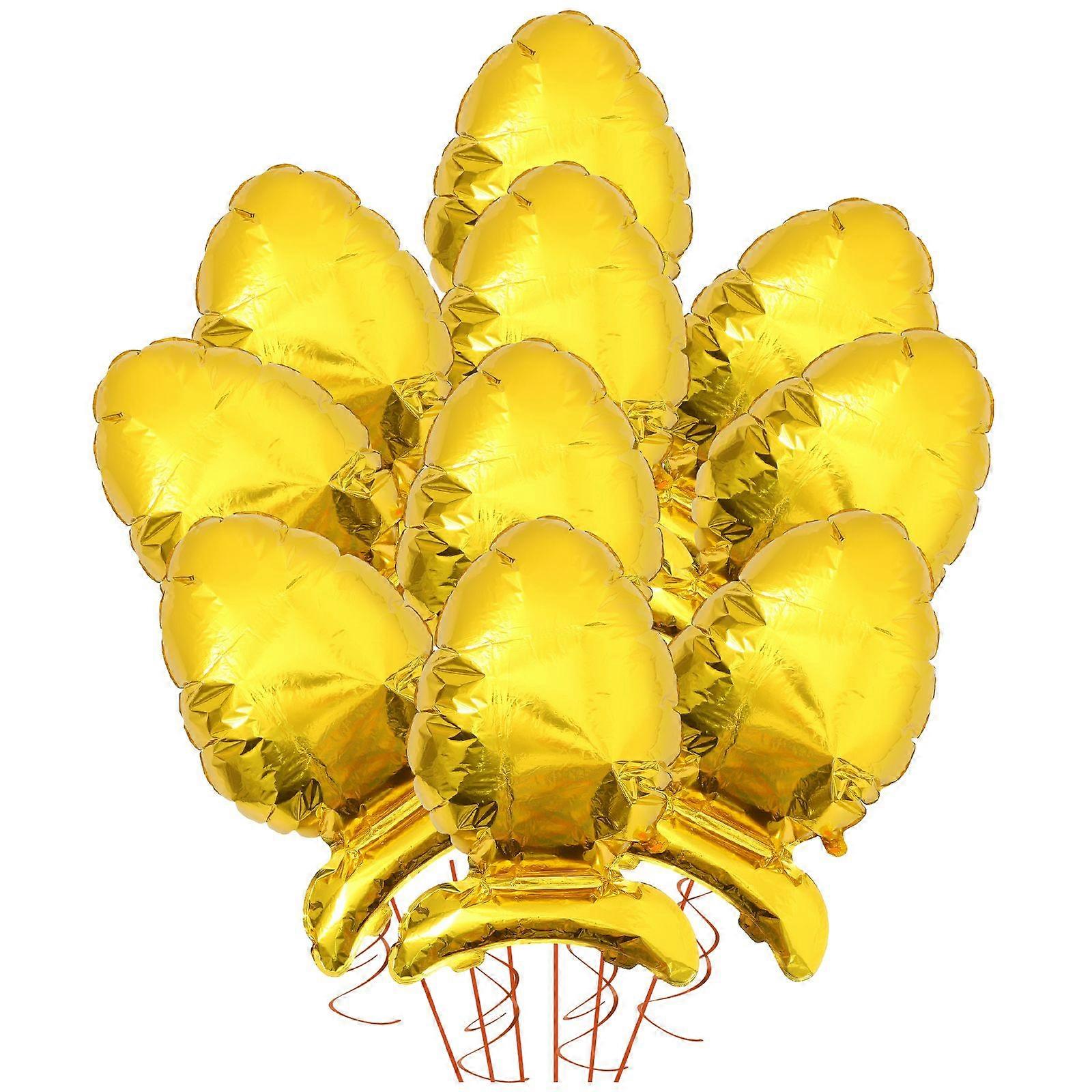 10pcs Easter Party Balloon Decoration Aluminum Foil Easter Egg Balloon Easter Garden Layout Prop