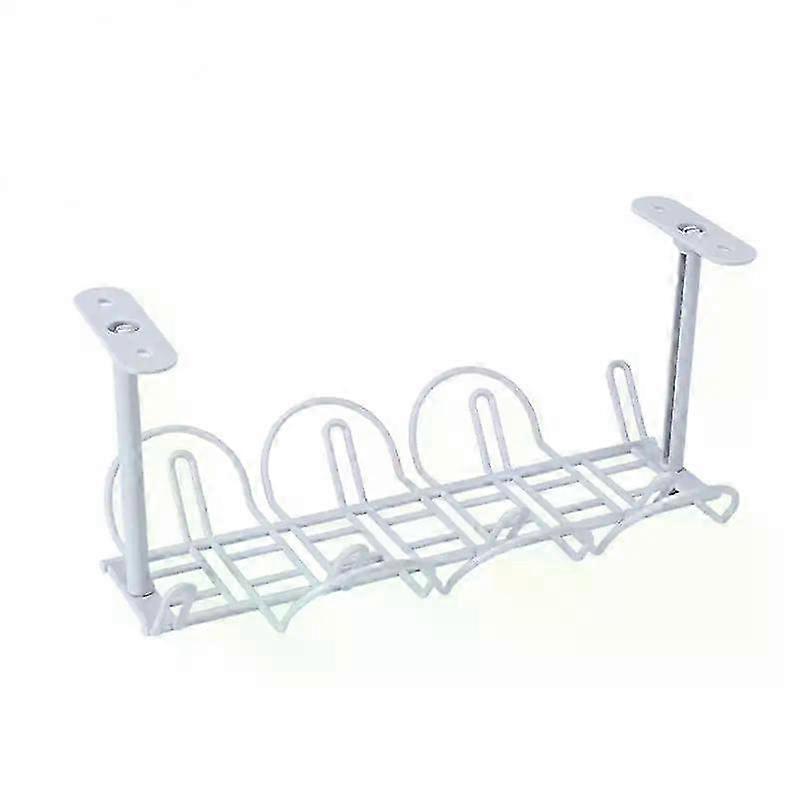 Under Desk Cable Management Organizer Basket with Under Table Storage Rack for Cords and Accessories