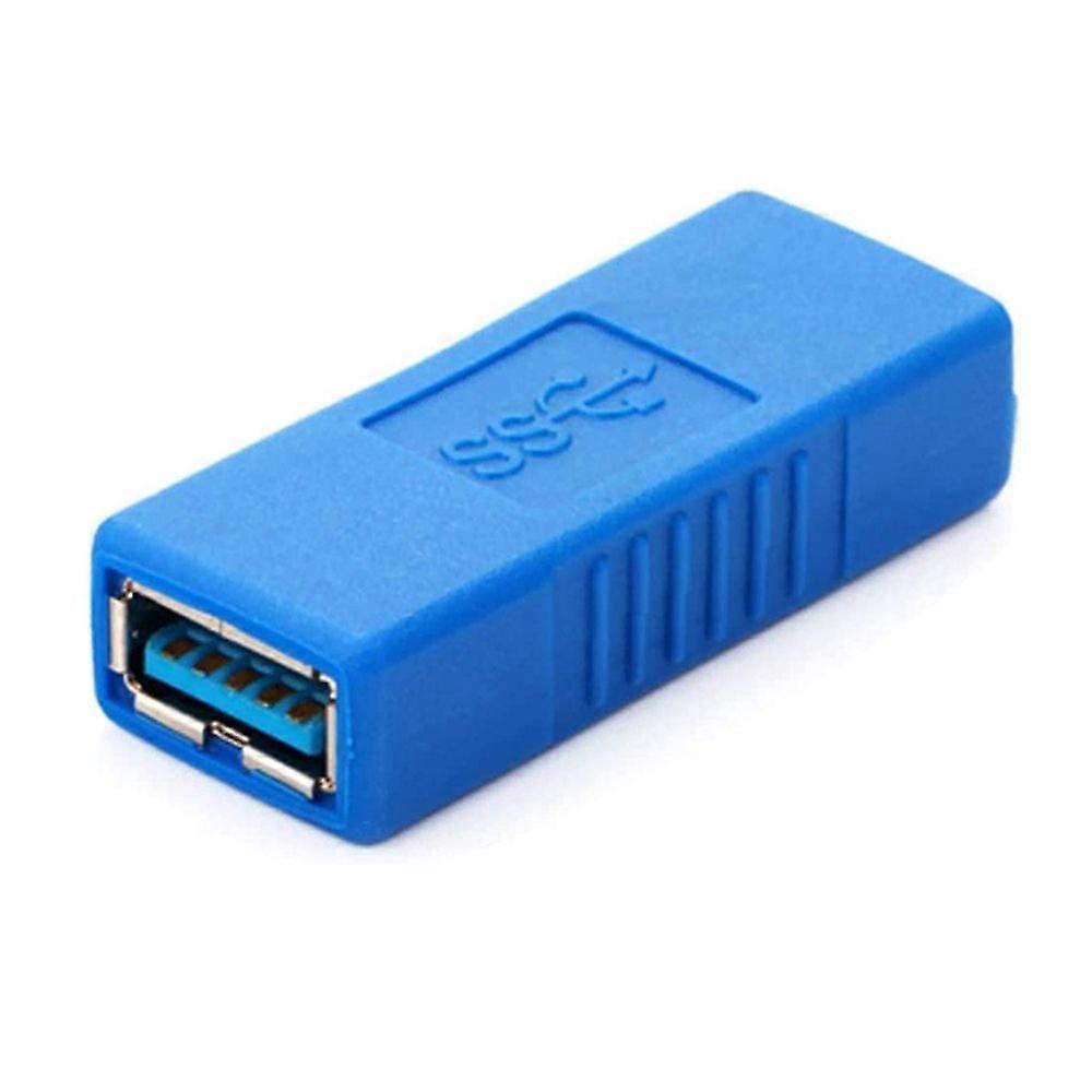 Super Speed USB 3.0 AF to AF Cable Adapter(Blue)