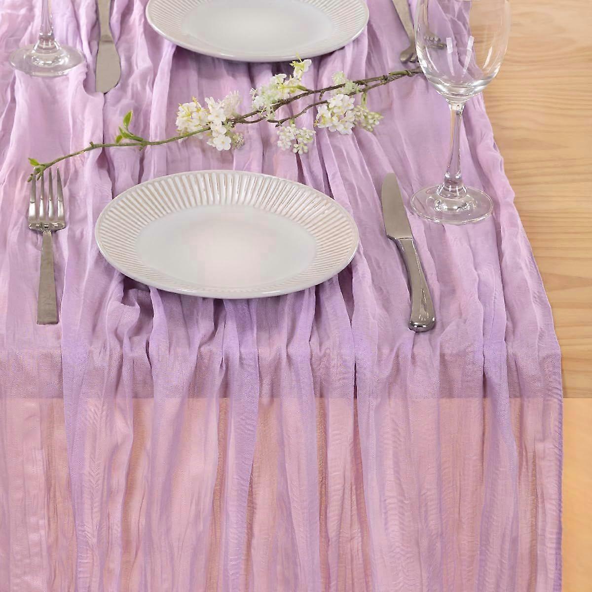 Lilac Purple Cheesecloth Table Runner 10 Easter Easter Decoration Rustic Gauze