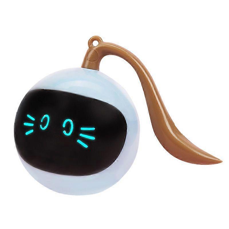 Interactive Cat Ball Toy Set, Fun Tracker, Automatic Rolling Chase Ball with Fluffy Tail, A Small Mice, Rechargeable