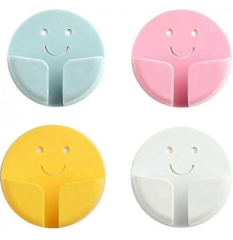 8-pack Plastic Hooks With Adhesive, Non-perforated Hook Brackets