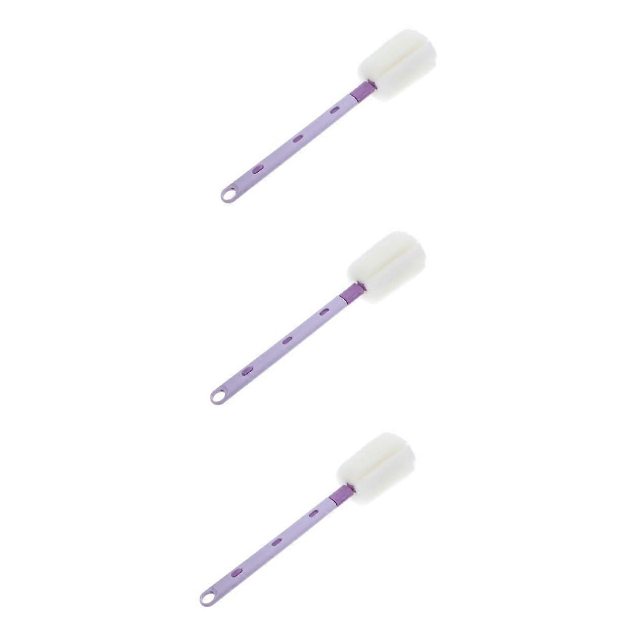 Bottle Cleaning Brush Set with Long Handle and Scratch Sponge for Deep Reach Cup Cleaning