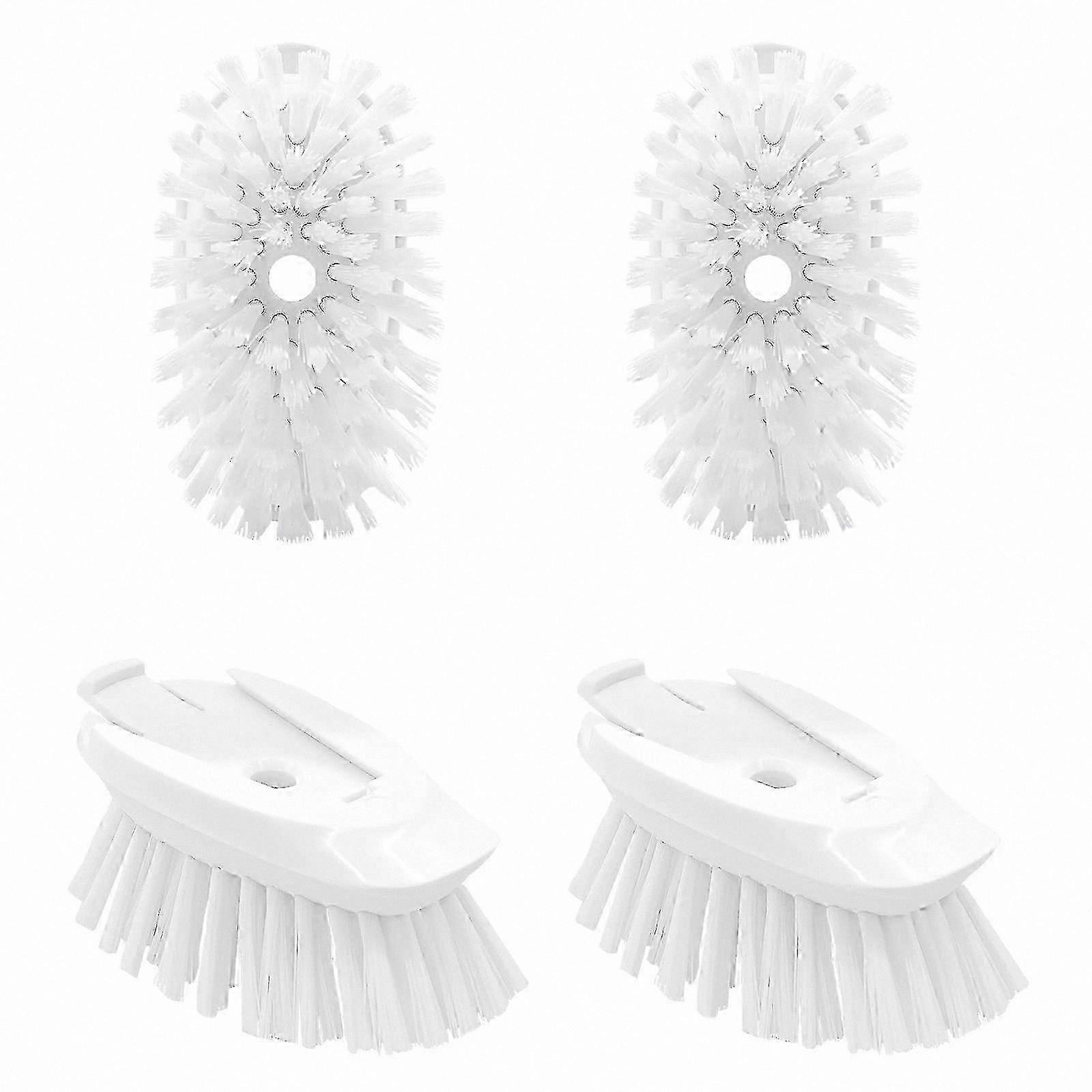 4-Pack Dish Brush Head Refills, Durable Kitchen Tool Replacement Heads for Easy Cleaning