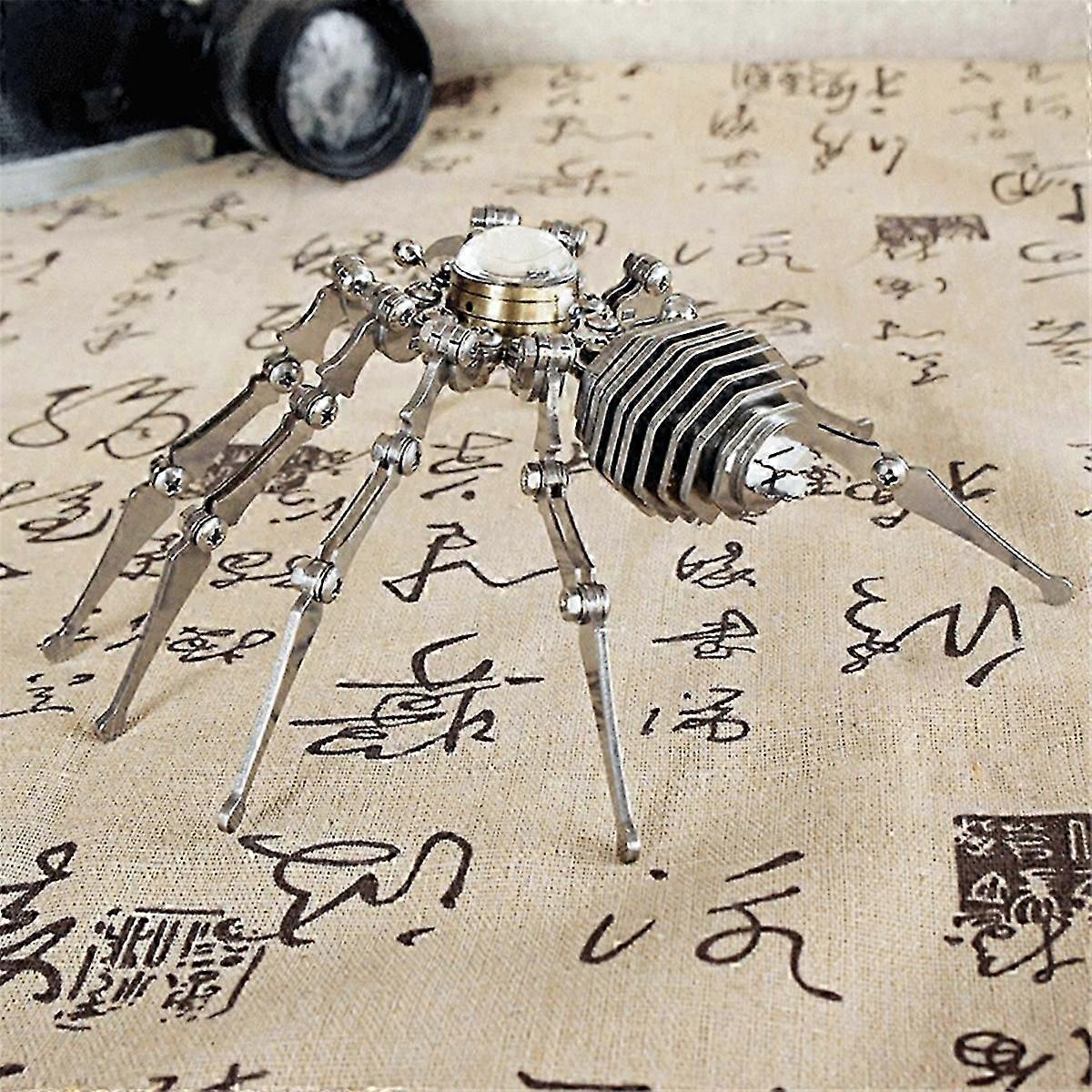 Steampunk Foldable Mechanical Spider Clock Decor Desktop Ornament