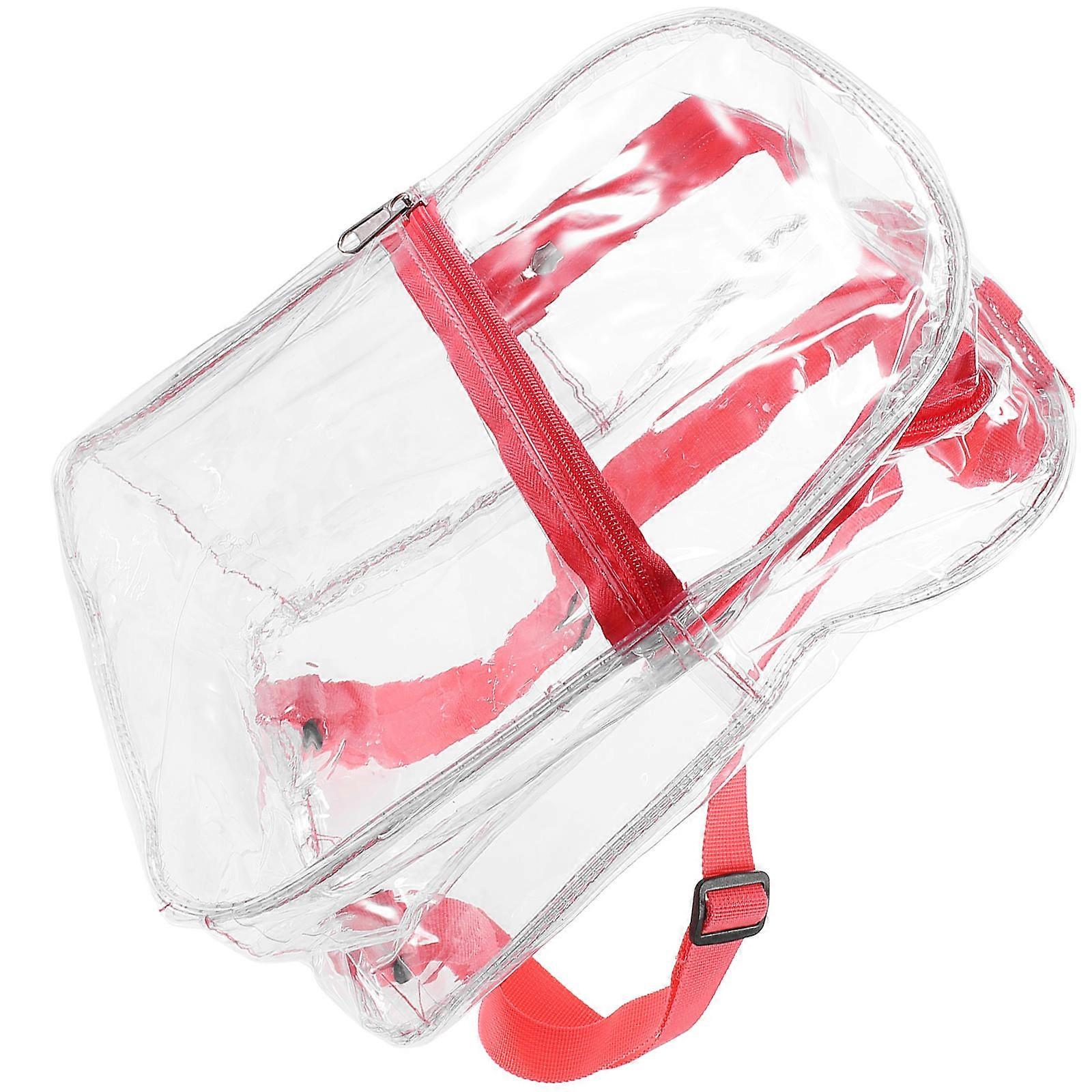 Cute Clear Backpack Small Clear Backpack for Storage Use Pink Material