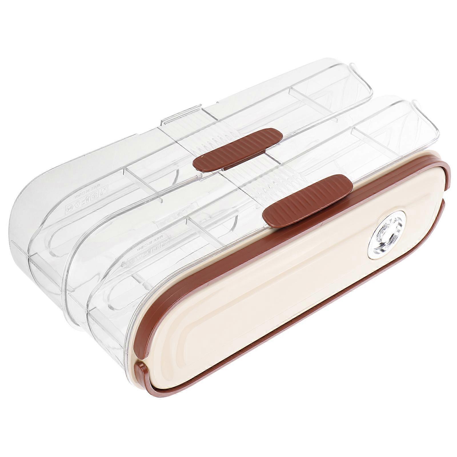 Egg Organizer Holder Slide Type Function with Handle for Fridge Side